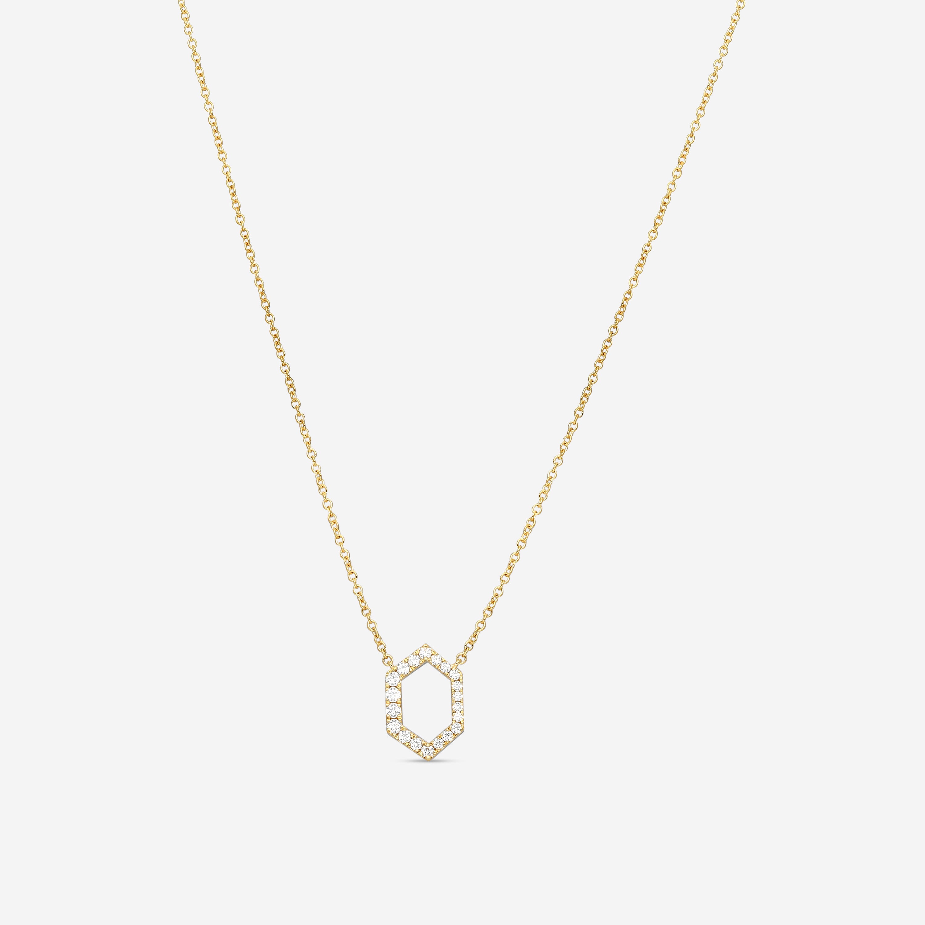 Hearts On Fire Charmed 18K Yellow Gold Hex Pendant HFPCHX00218Y