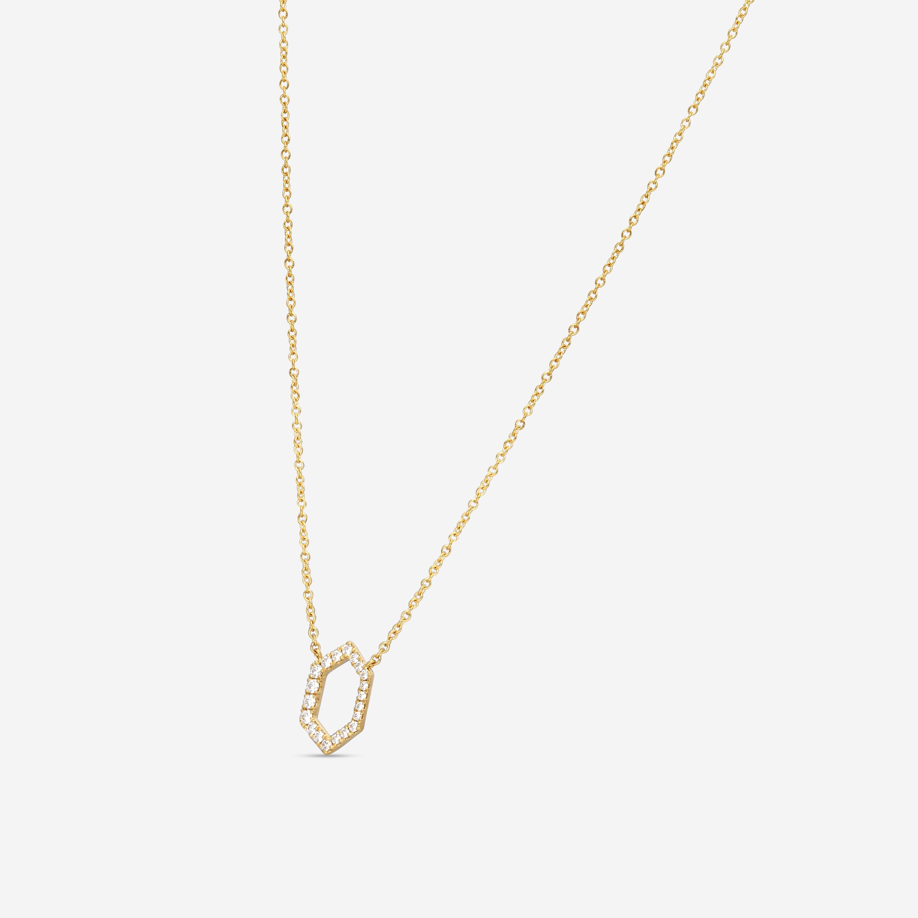 Hearts On Fire Charmed 18K Yellow Gold Hex Pendant HFPCHX00218Y — view 2