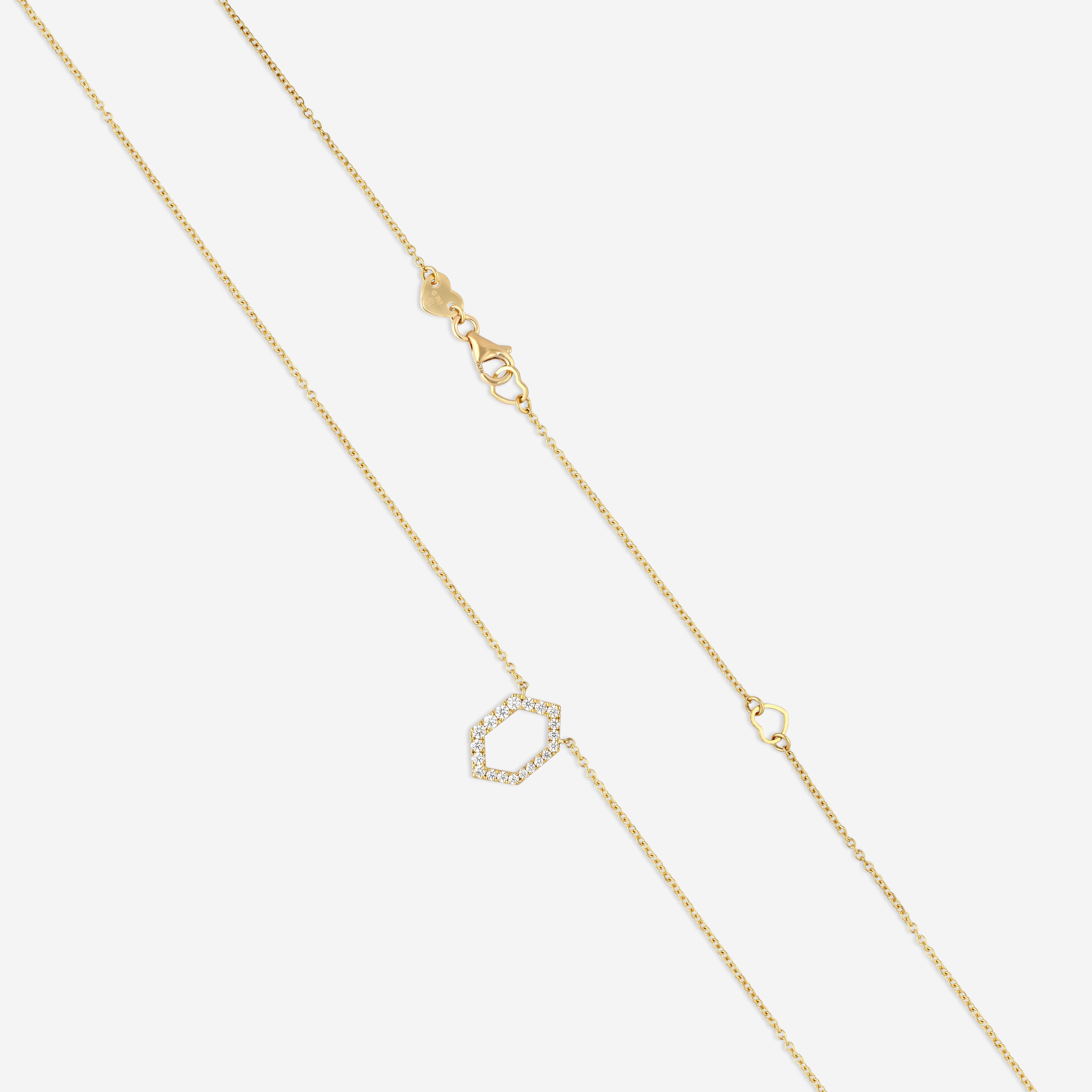 Hearts On Fire Charmed 18K Yellow Gold Hex Pendant HFPCHX00218Y — view 3