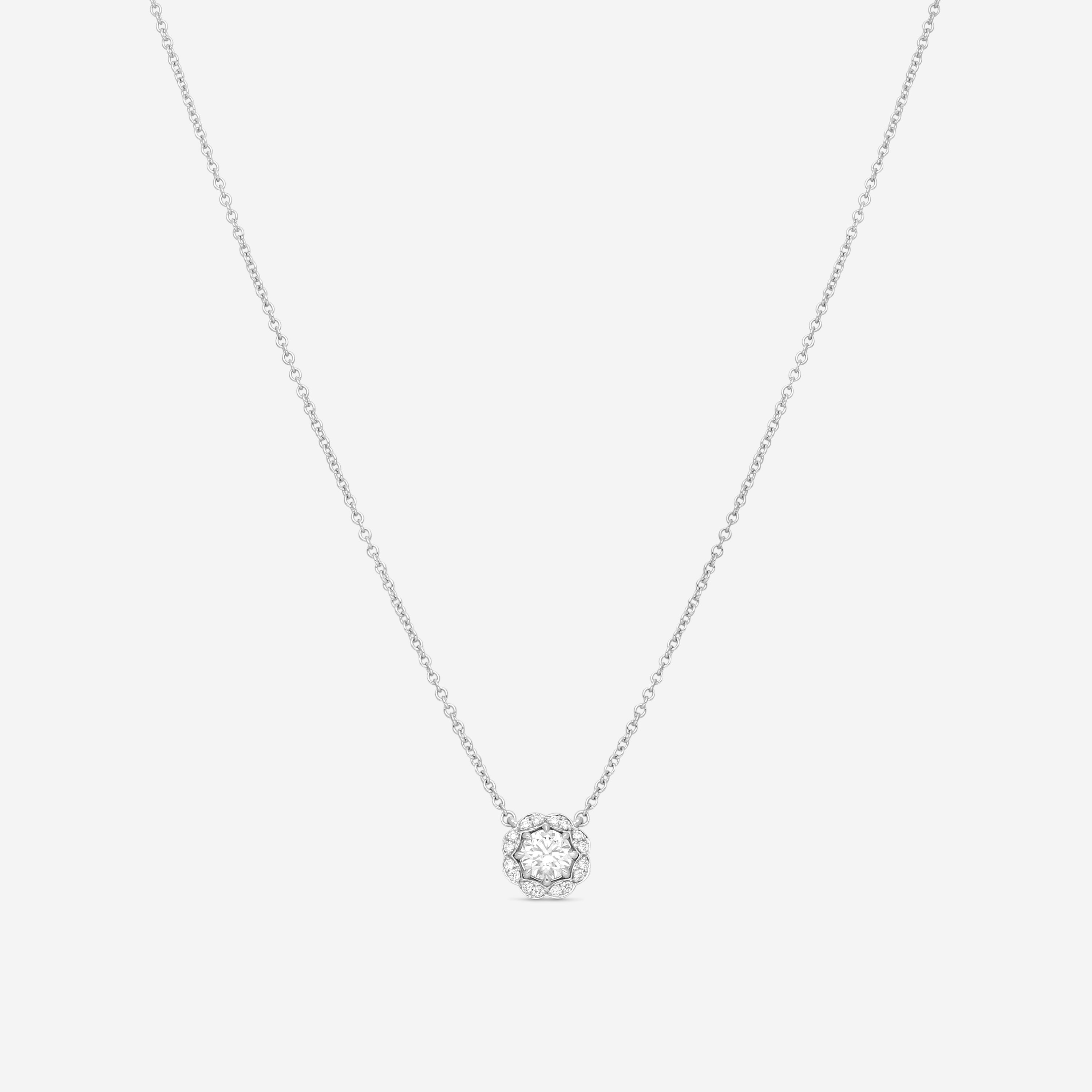 Hearts On Fire Lorelei 18K White Gold Diamond Halo Pendant HFPLORDIAH00508W