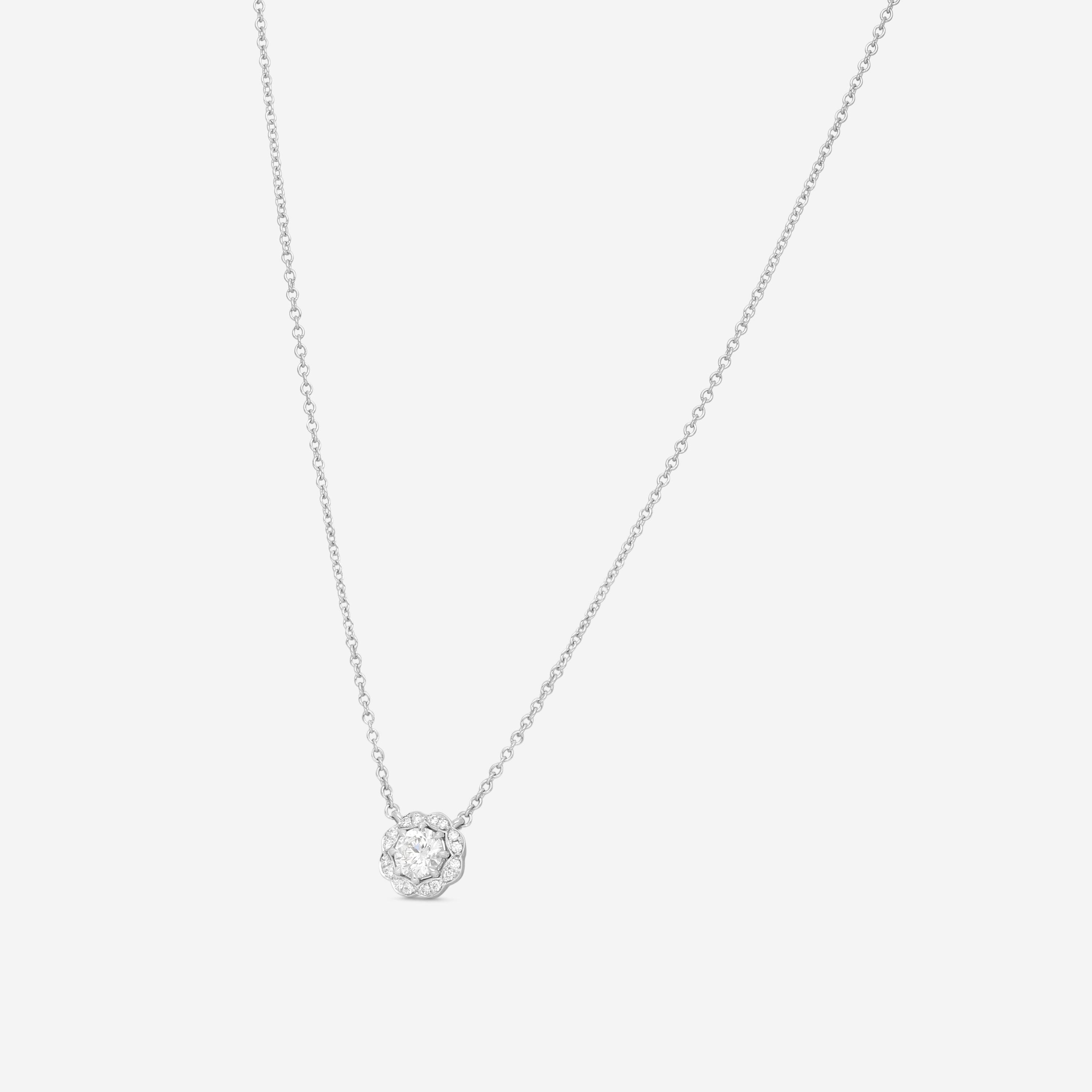 Hearts On Fire Lorelei 18K White Gold Diamond Halo Pendant HFPLORDIAH00508W — view 2