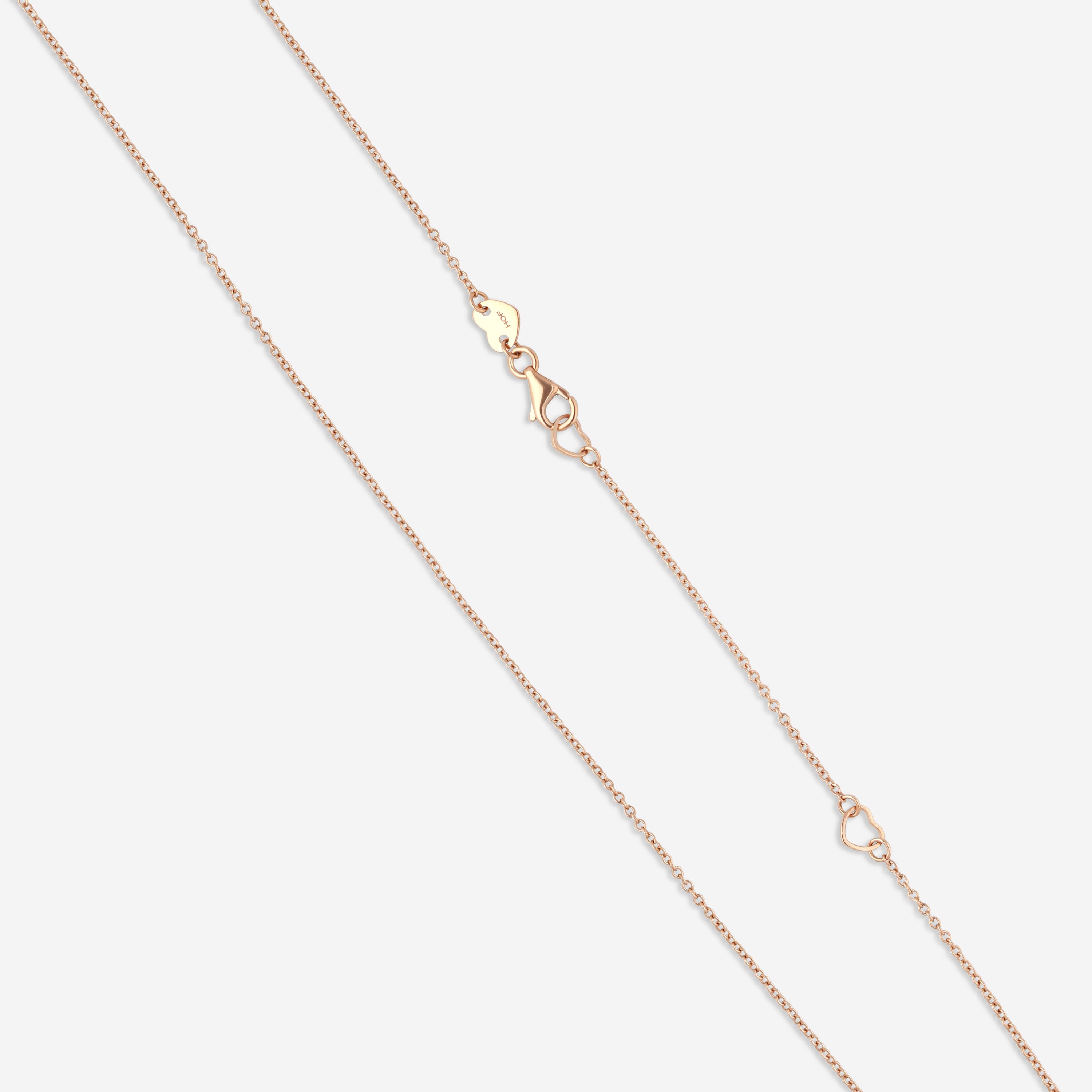 Hearts On Fire Lorelei 18K Rose Gold Double Halo Diamond Pendant HFPLORDBLDH00358R — view 3