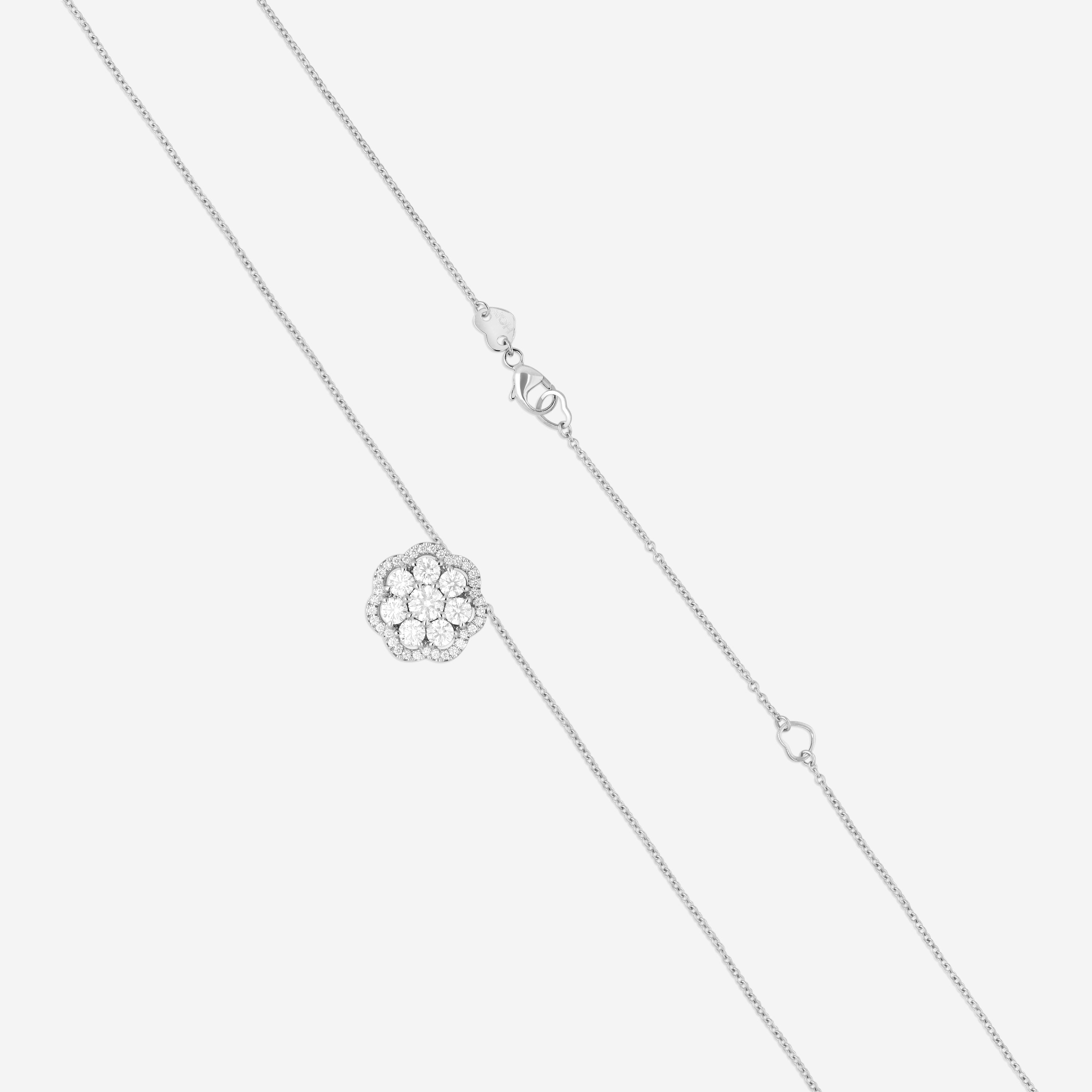 Hearts On Fire Aurora 18K White Gold Cluster Pendant HFPAURC01458W-C — view 3