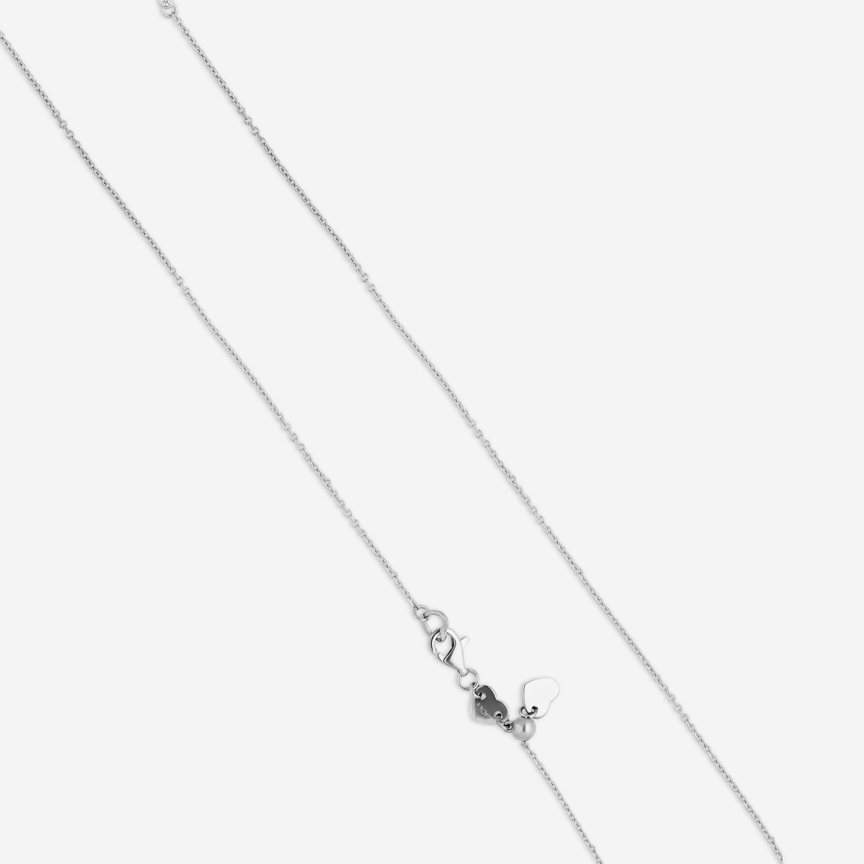 Hearts On Fire Aerial 18K White Gold Regal Scroll Drop Necklace HFNAREGDS00808W — view 3