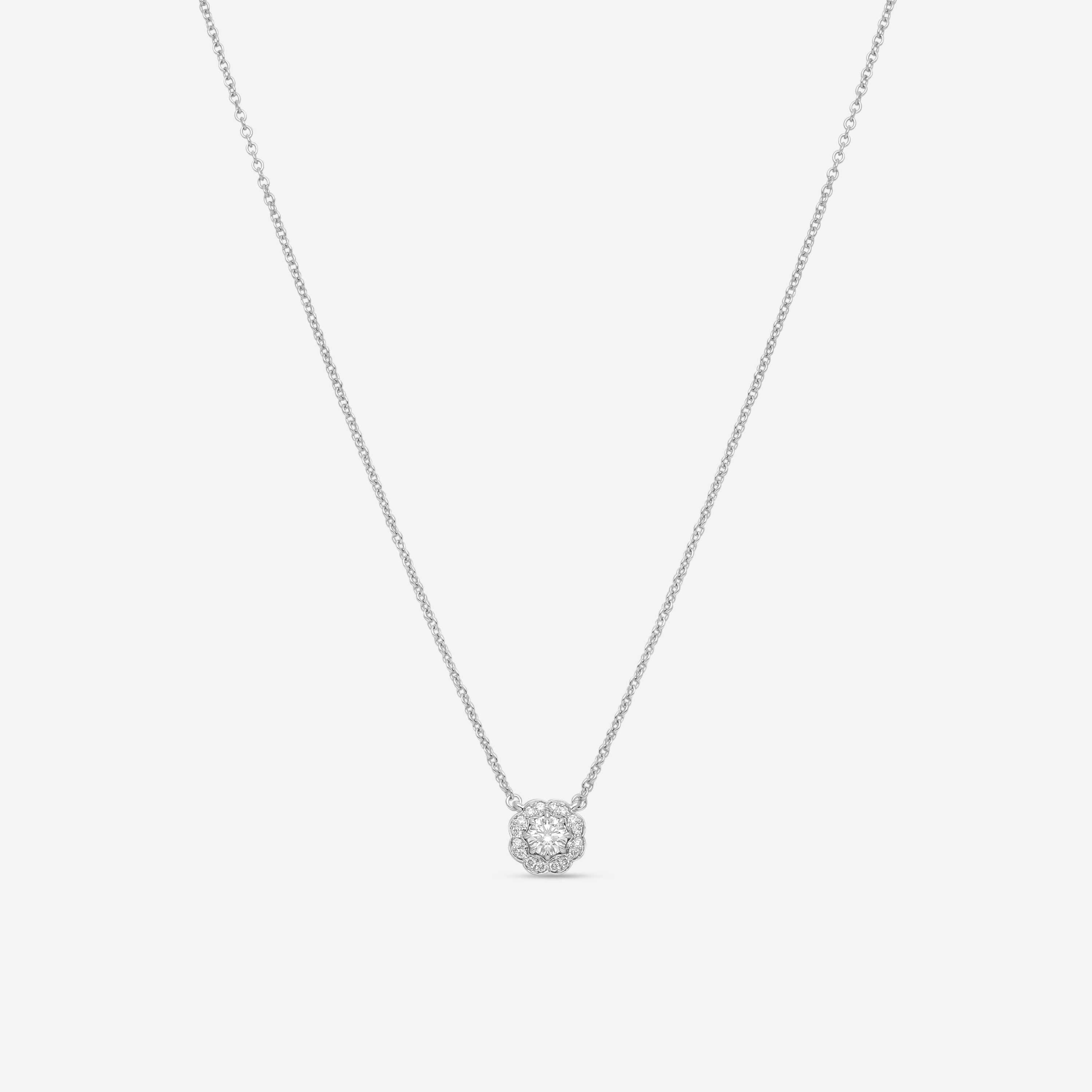 Hearts On Fire Lorelei 18K White Gold Diamond Halo Pendant HFPLORDIAH00258W