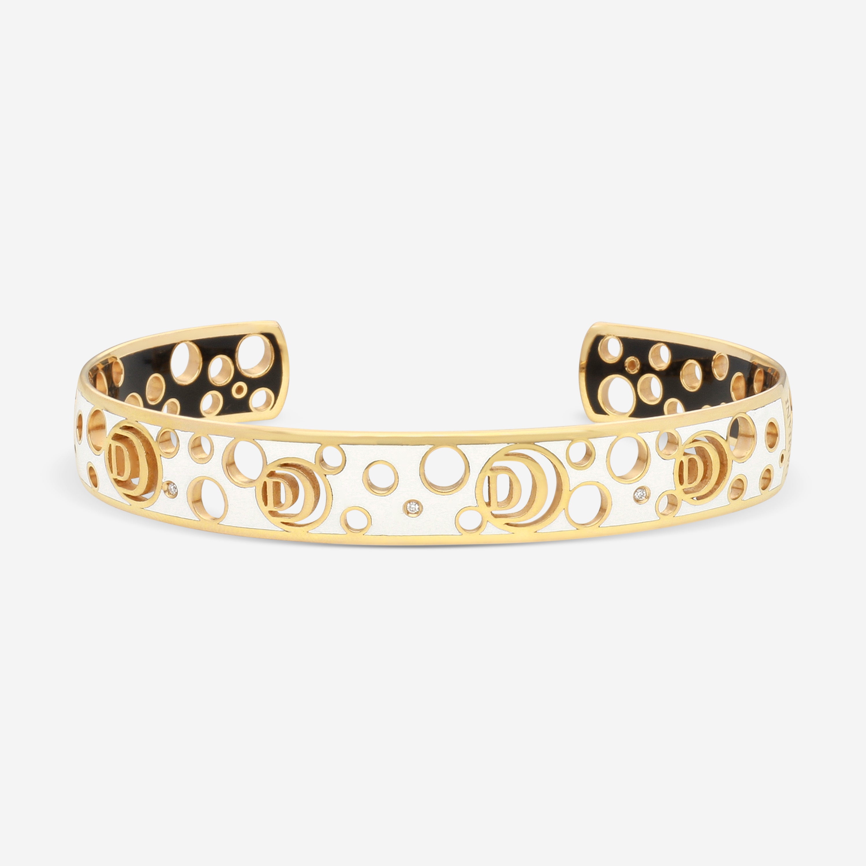 Damiani Damianissima 18K Rose Gold & Ceramic Diamond Cuff Bracelet 20059249