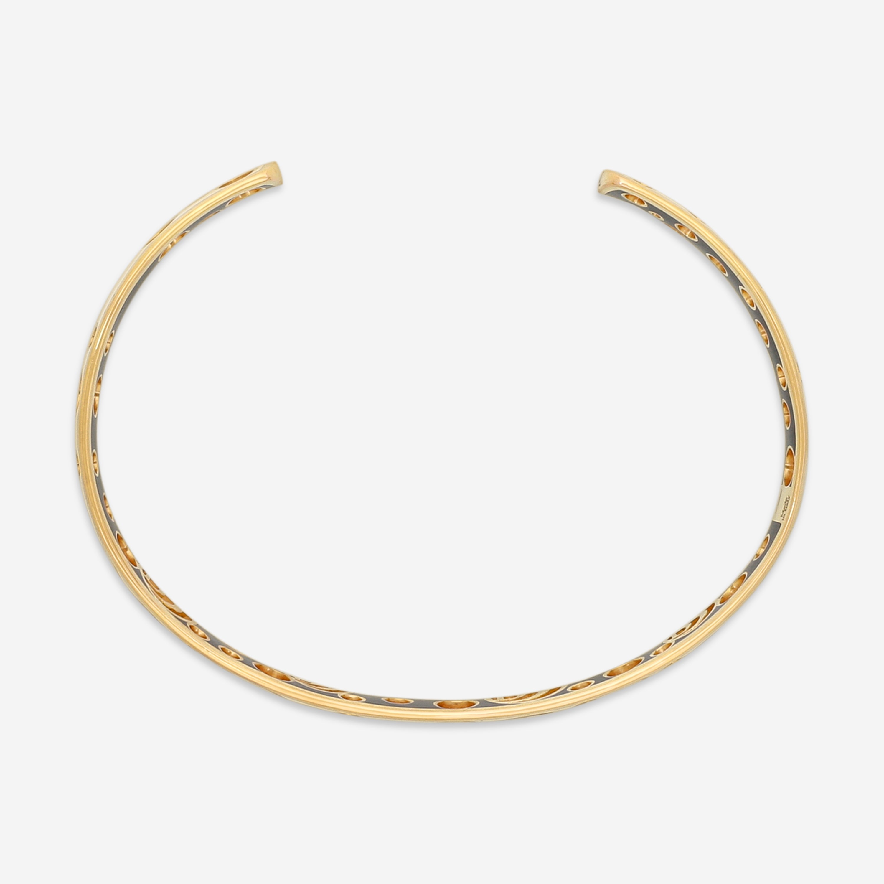 Damiani Damianissima 18K Rose Gold & Ceramic Diamond Cuff Bracelet 20059249 — view 2