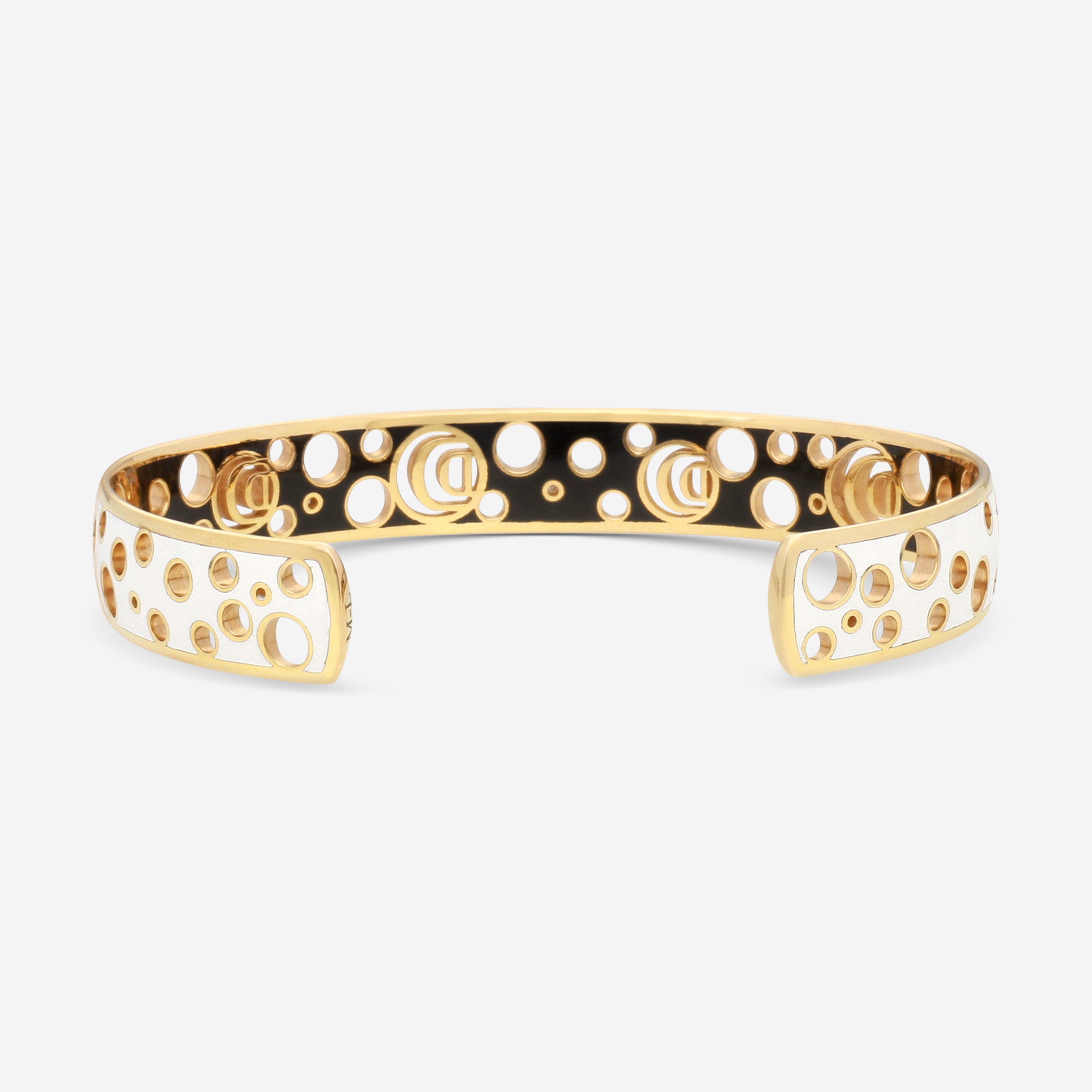 Damiani Damianissima 18K Rose Gold & Ceramic Diamond Cuff Bracelet 20059249 — view 3