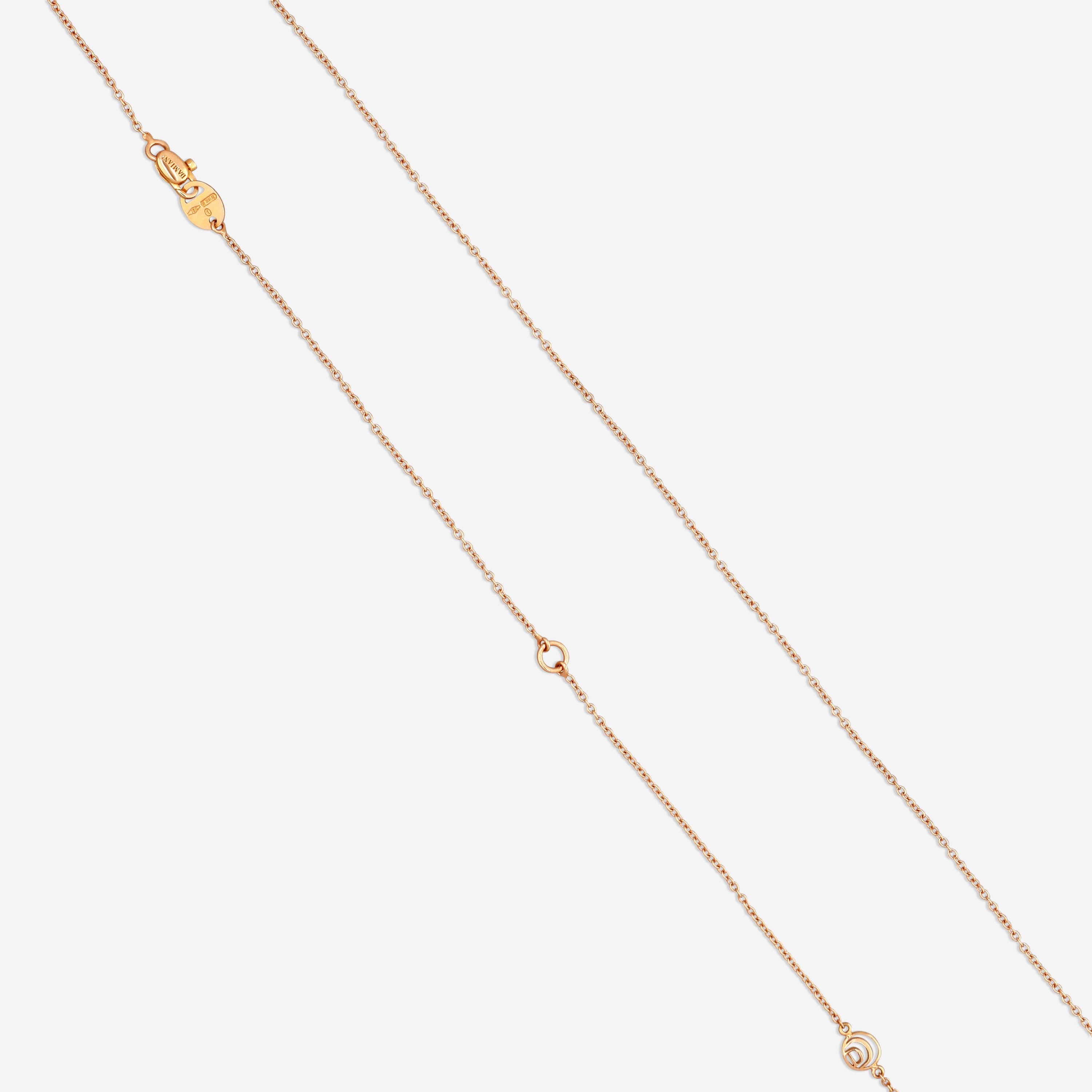 Damiani Damianissima 18K Rose Gold & Ceramic Diamond Pendant Necklace 20058573 — view 5