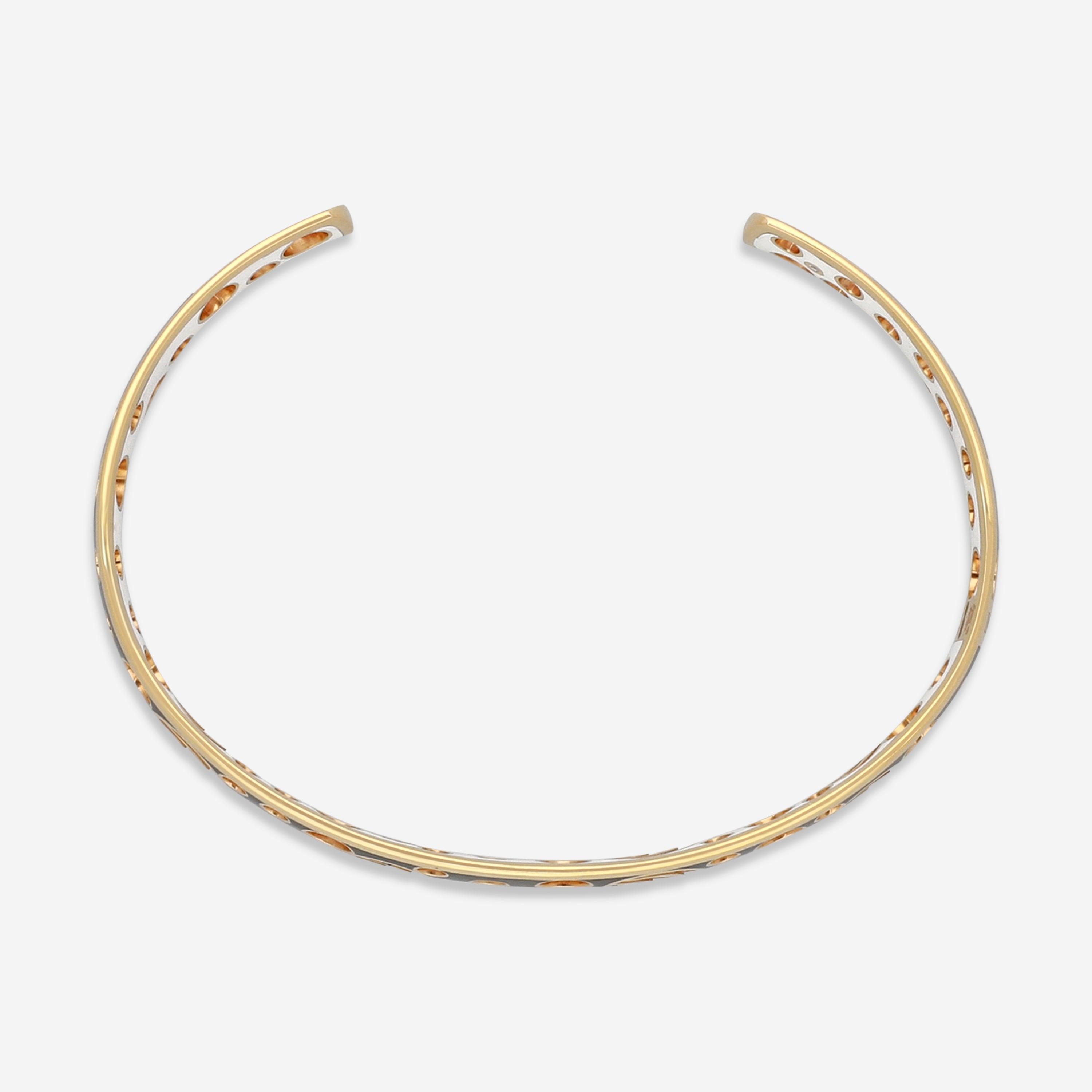 Damiani Damianissima 18K Rose Gold & Ceramic Diamond Cuff Bracelet 20059248 — view 2