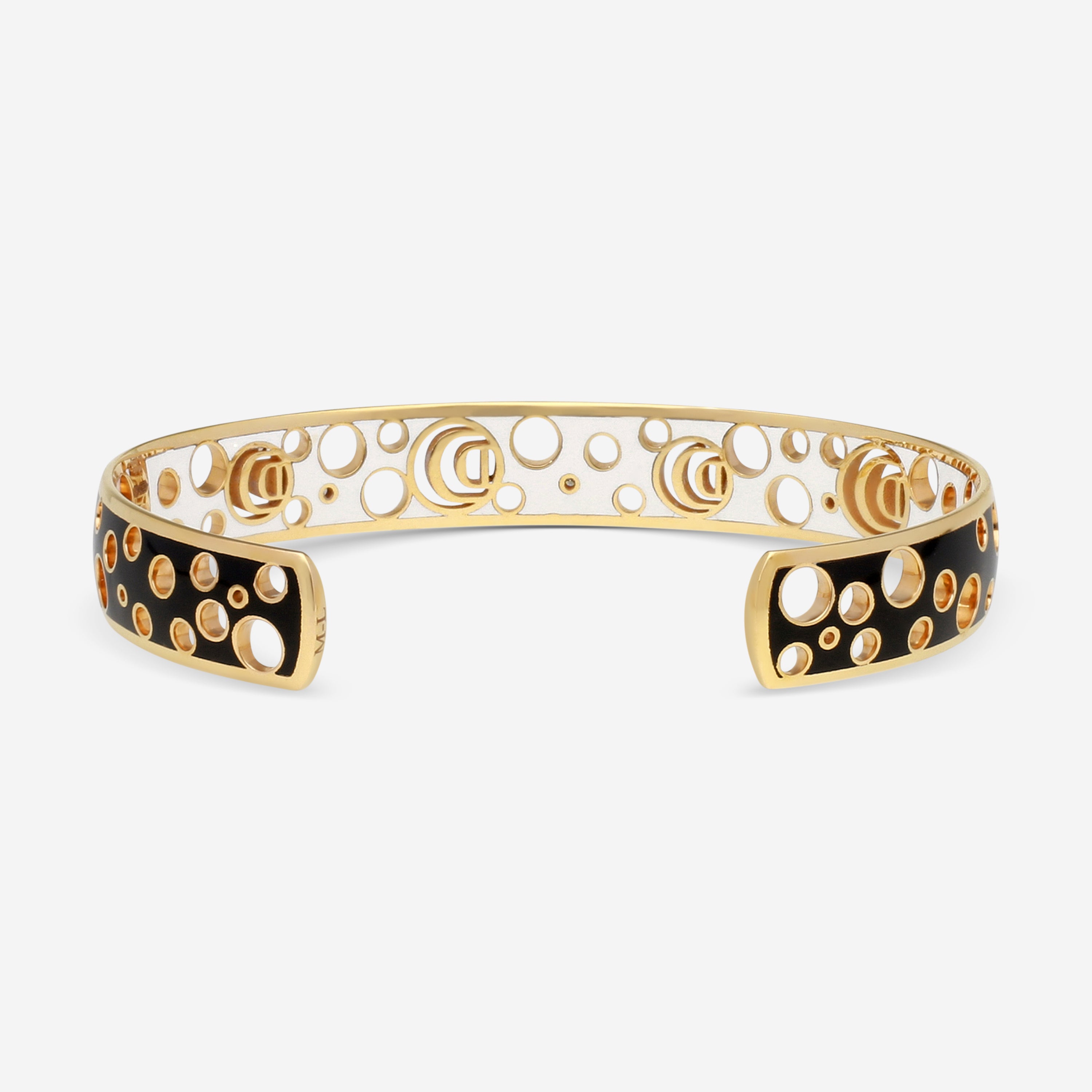 Damiani Damianissima 18K Rose Gold & Ceramic Diamond Cuff Bracelet 20059248 — view 3