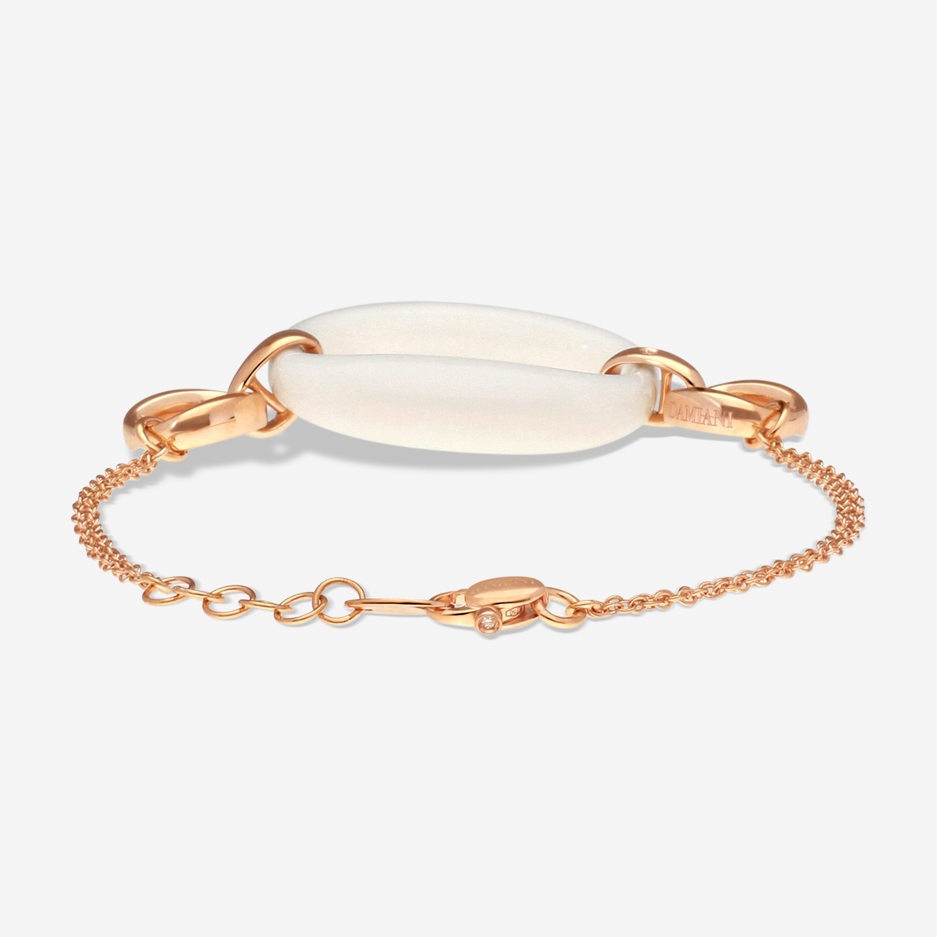 Damiani 18K Rose Gold Diamond Agate Bracelet 20055363 — view 3