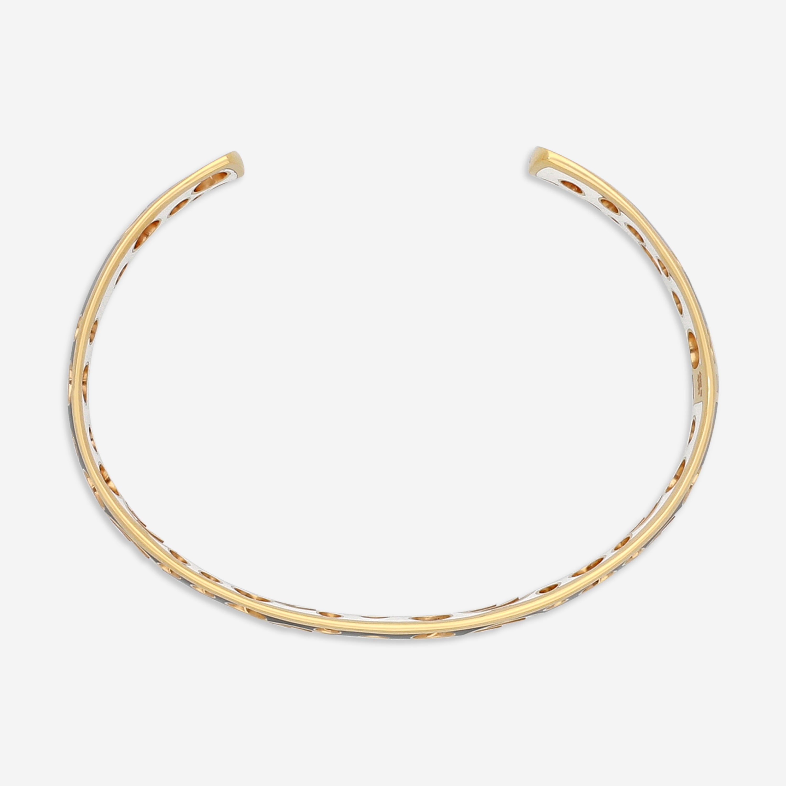Damiani Damianissima 18K Rose Gold & Ceramic Diamond Cuff Bracelet 20059247 — view 2