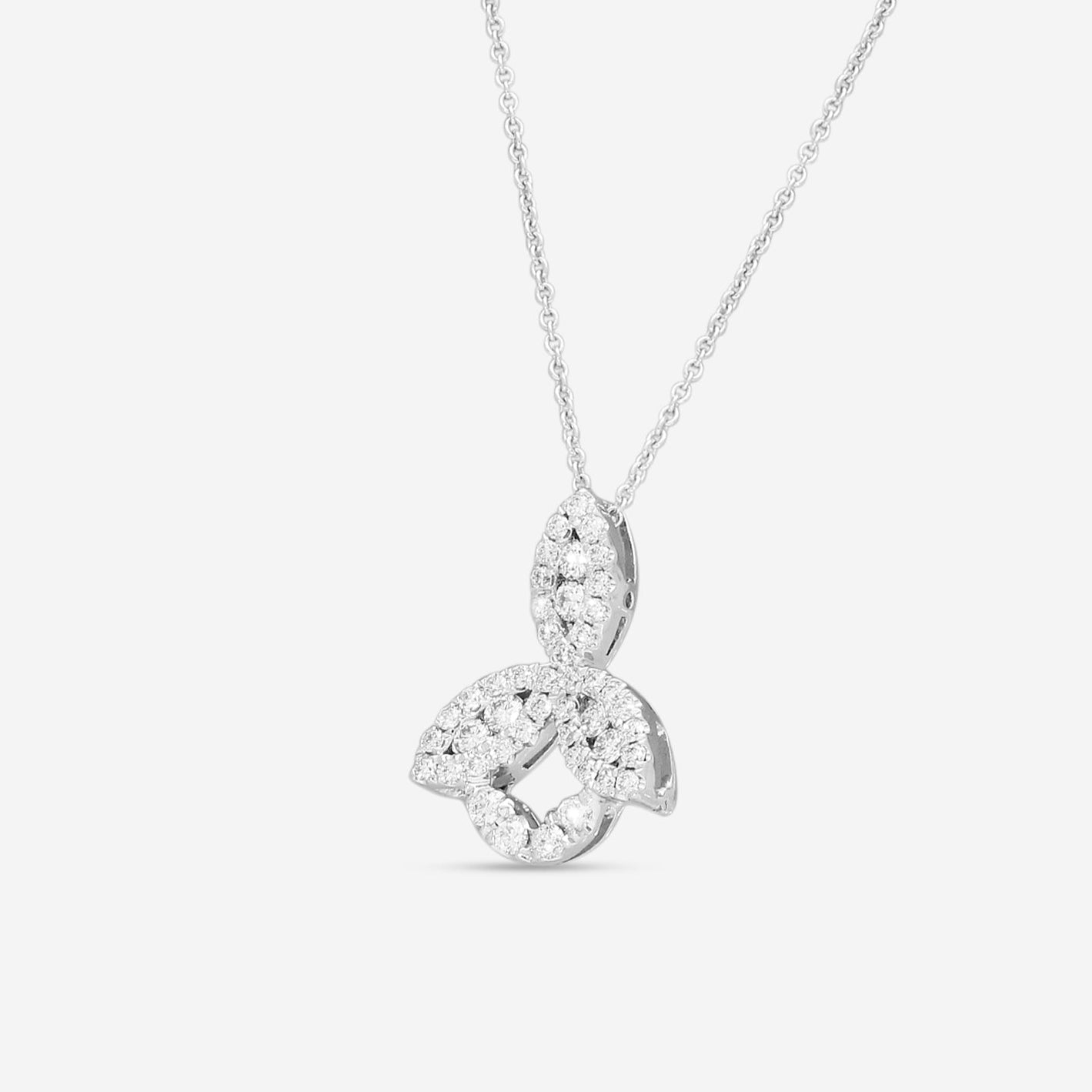 Roberto Coin 18K White Gold Diamond Pendant Necklace 9991142AWCHX2 — view 2