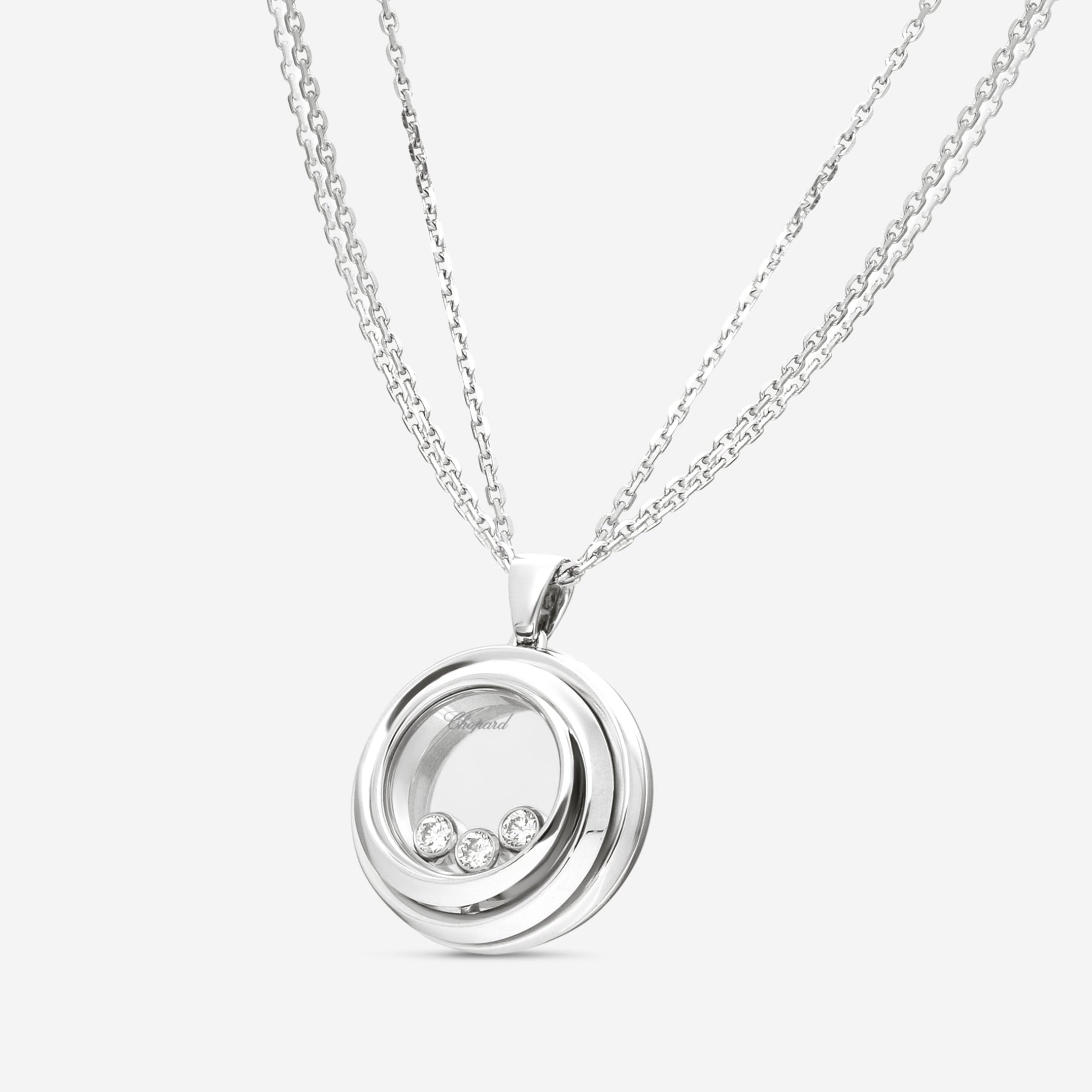 Chopard Happy Emotions 18K White Gold Diamond Pendant Necklace 799217-1001 — view 2