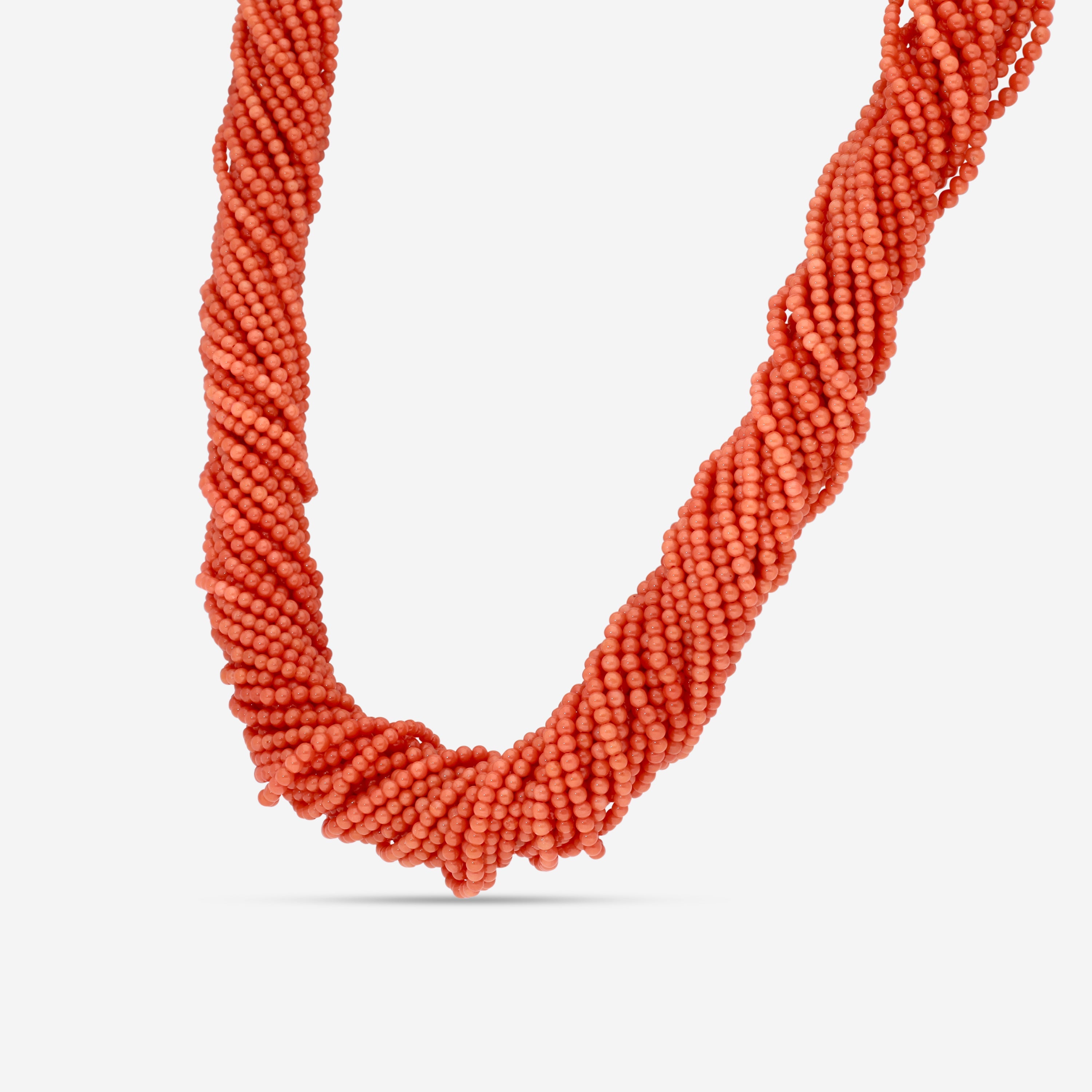 Assael 18K Yellow Gold Sciacca Coral Multi Strand Beads Necklace N-SC00013 — view 2