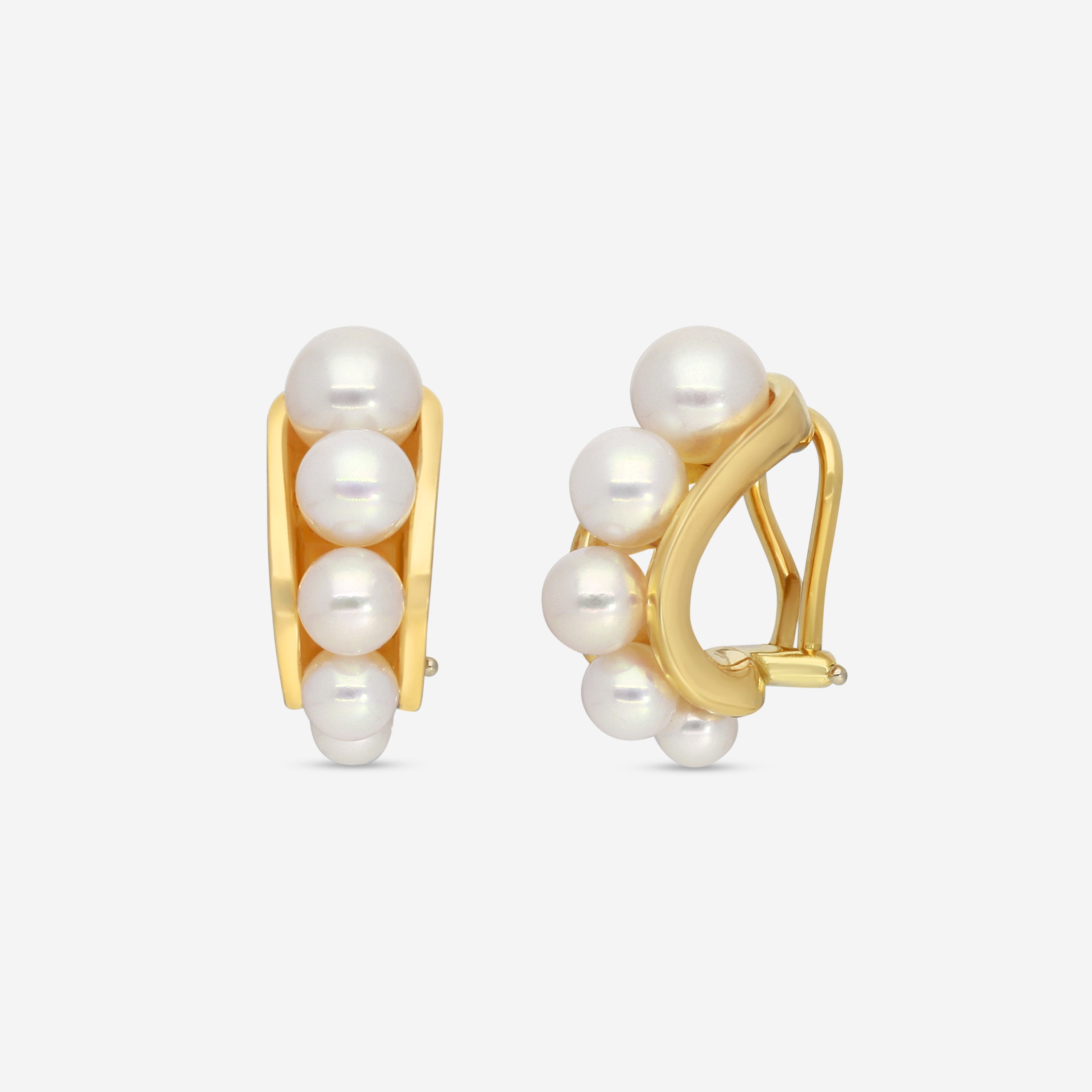 Assael 18K Yellow Gold Akoya Cultured Pearl Clipback Earrings E7020