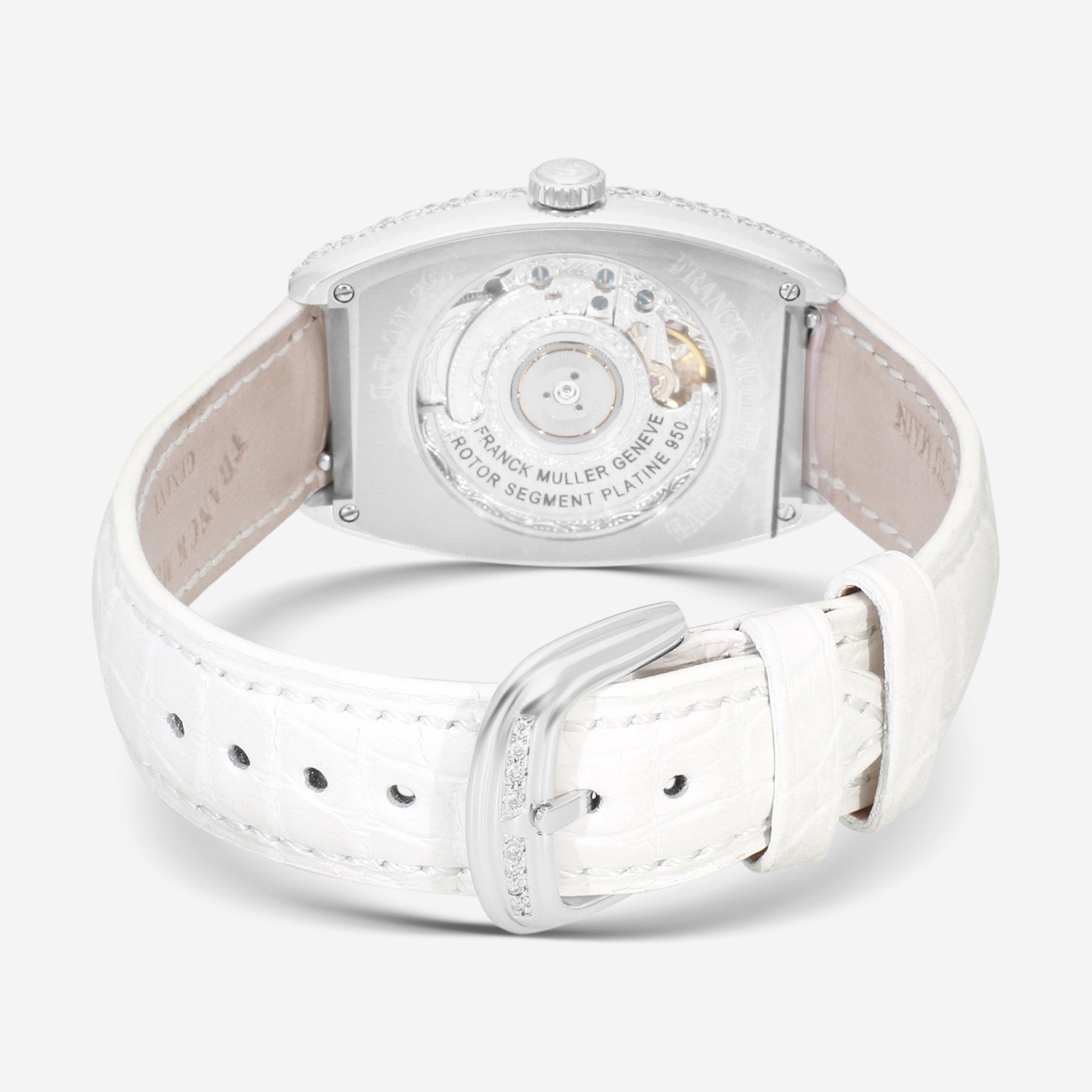 Franck Muller Cintree Curvex Master Calendar Moonphase Diamond Stainless Steel Automatic Unisex Watch 2852MCLDACWHI — view 3