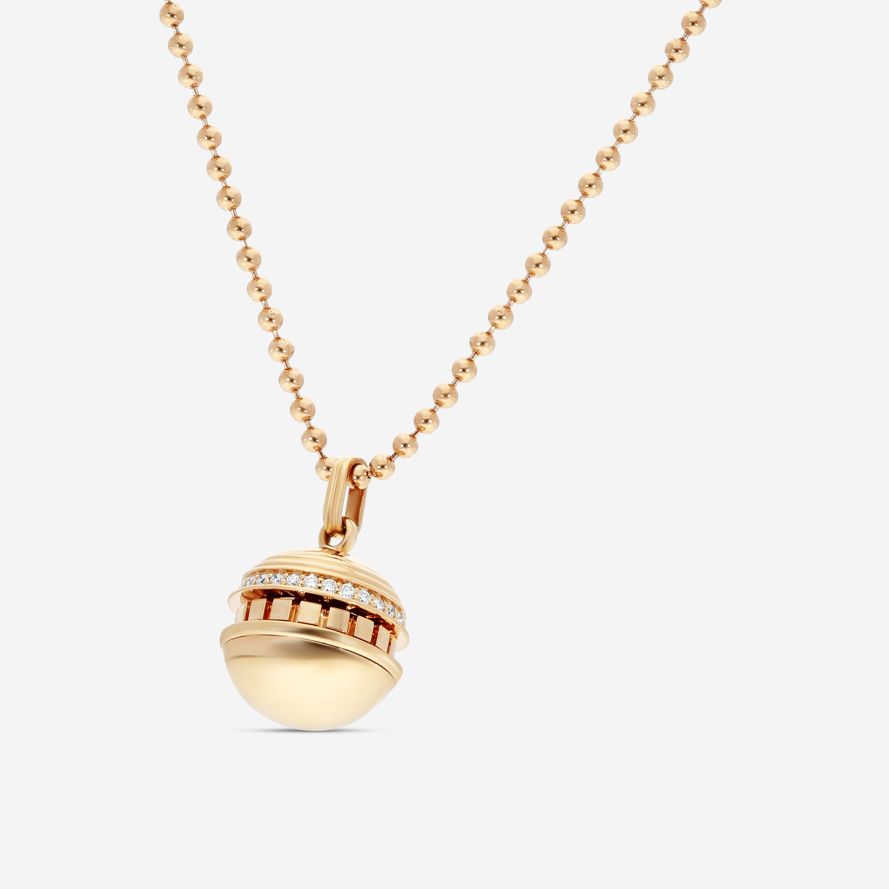 Roberto Coin Mosaic 18K Rose Gold Diamond Pendant Necklace 8883551AX17X — view 2