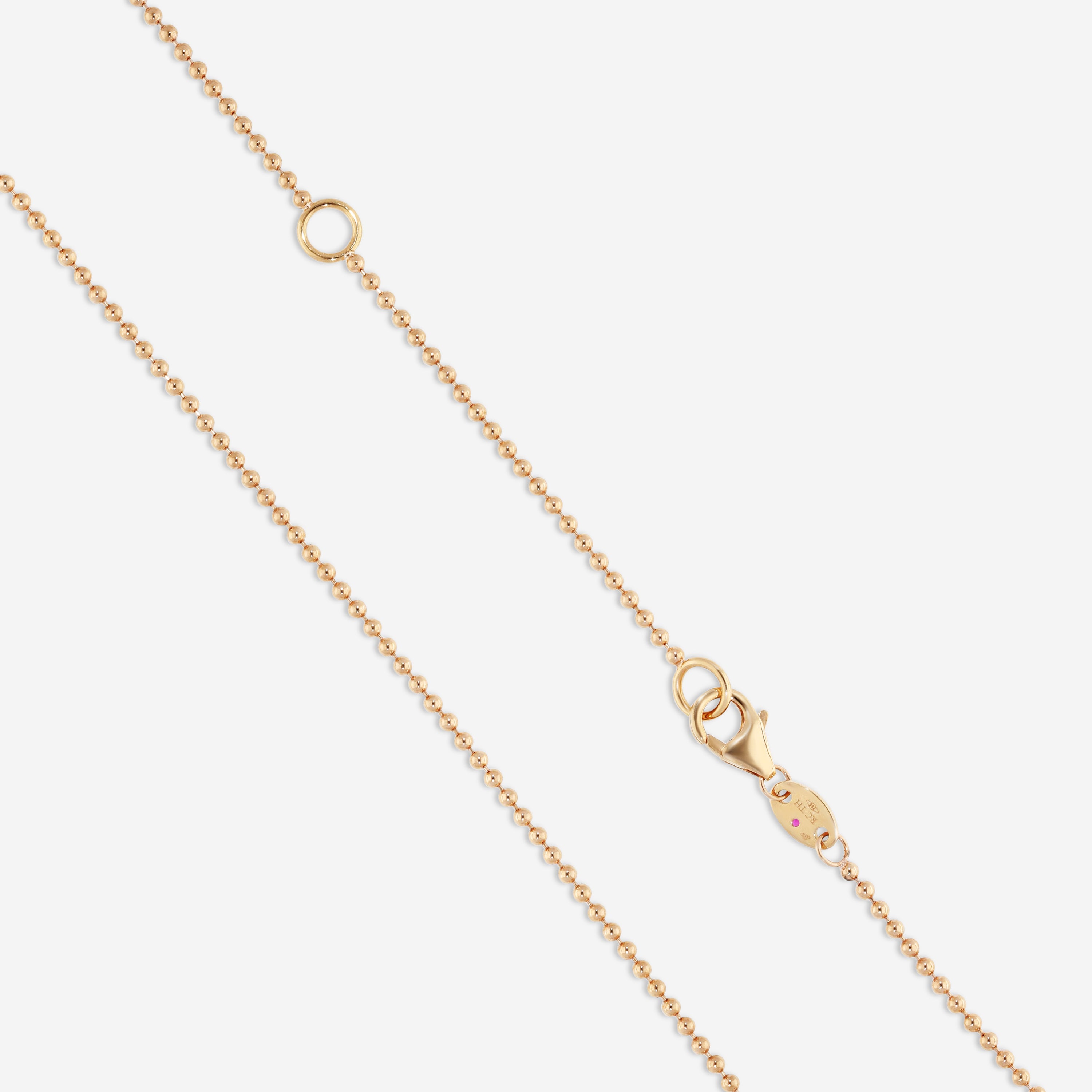 Roberto Coin Mosaic 18K Rose Gold Diamond Pendant Necklace 8883551AX17X — view 3