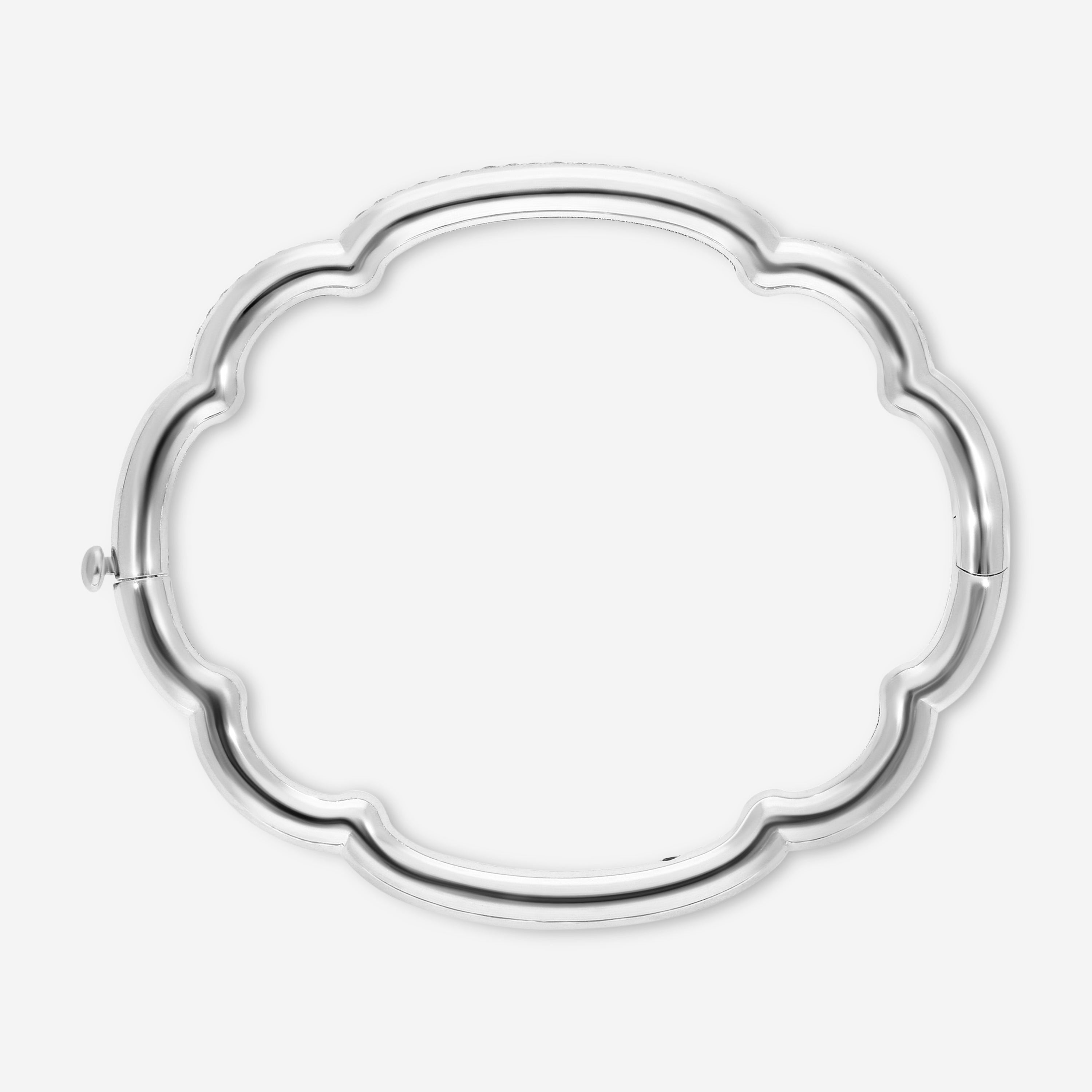 Roberto Coin Cialoma 18K White Gold Diamond Bangle Bracelet 7773574AWBAX — view 2