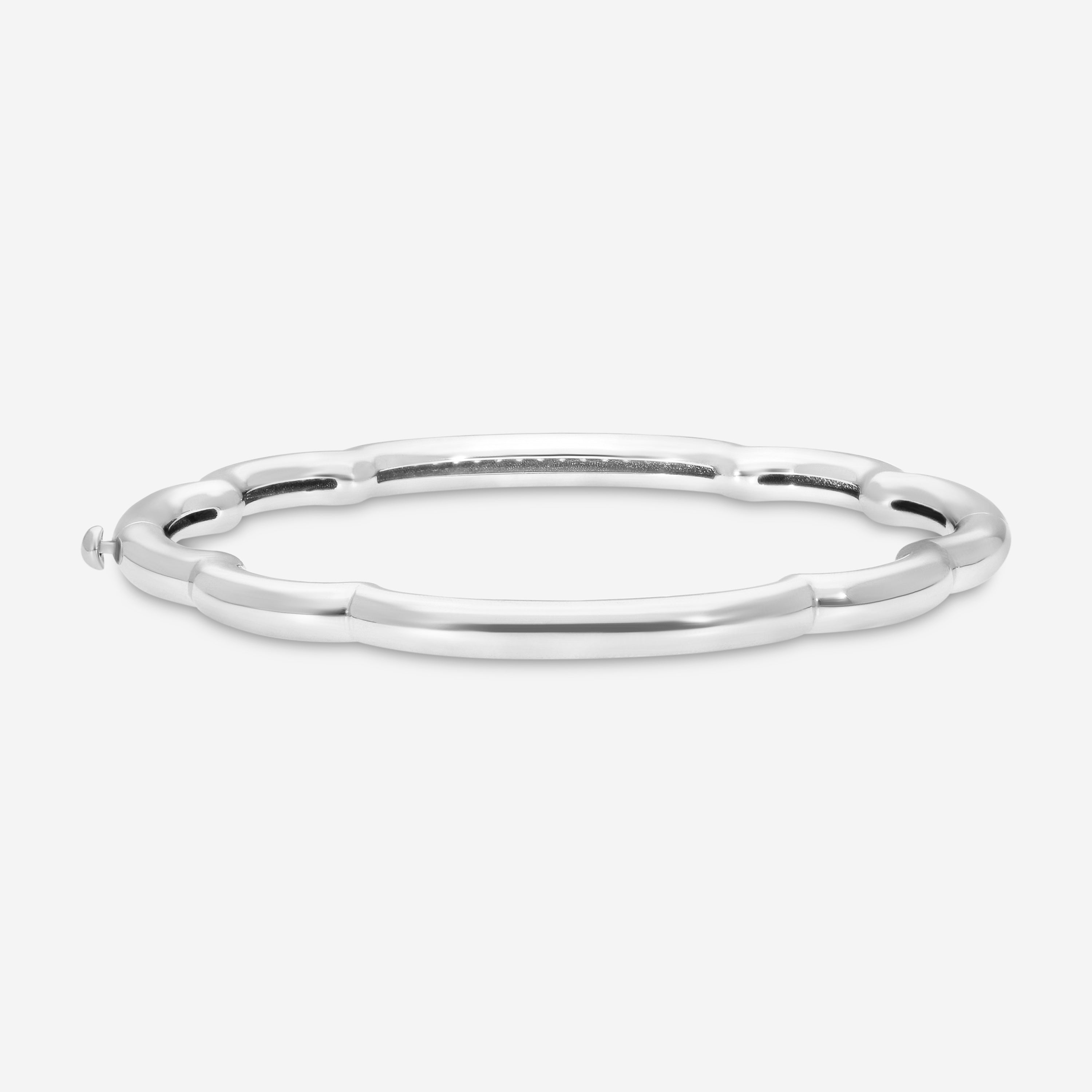 Roberto Coin Cialoma 18K White Gold Diamond Bangle Bracelet 7773574AWBAX — view 3