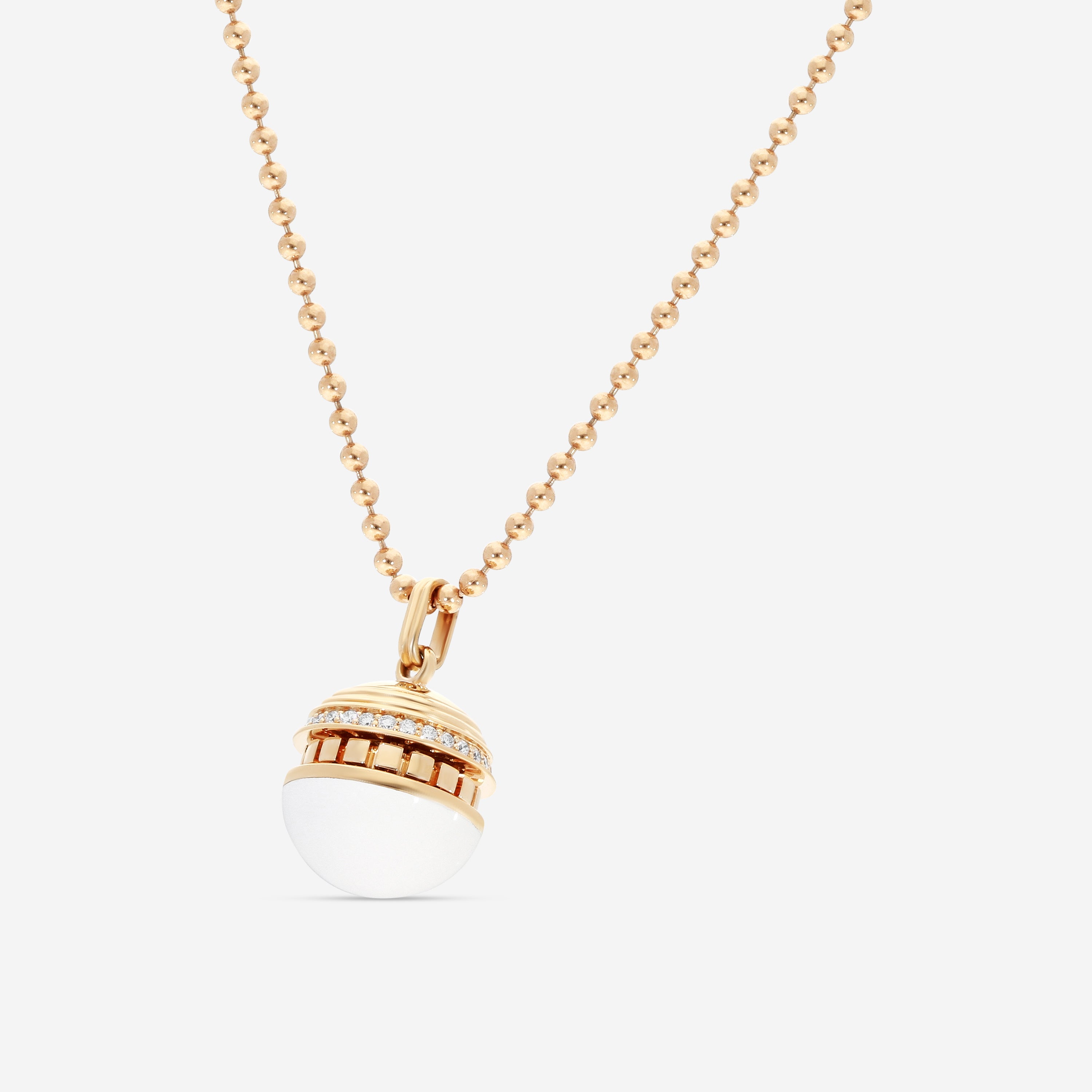 Roberto Coin Mosaic 18K Rose Gold Ceramic & Diamond Pendant Necklace 8883553AX17X — view 2