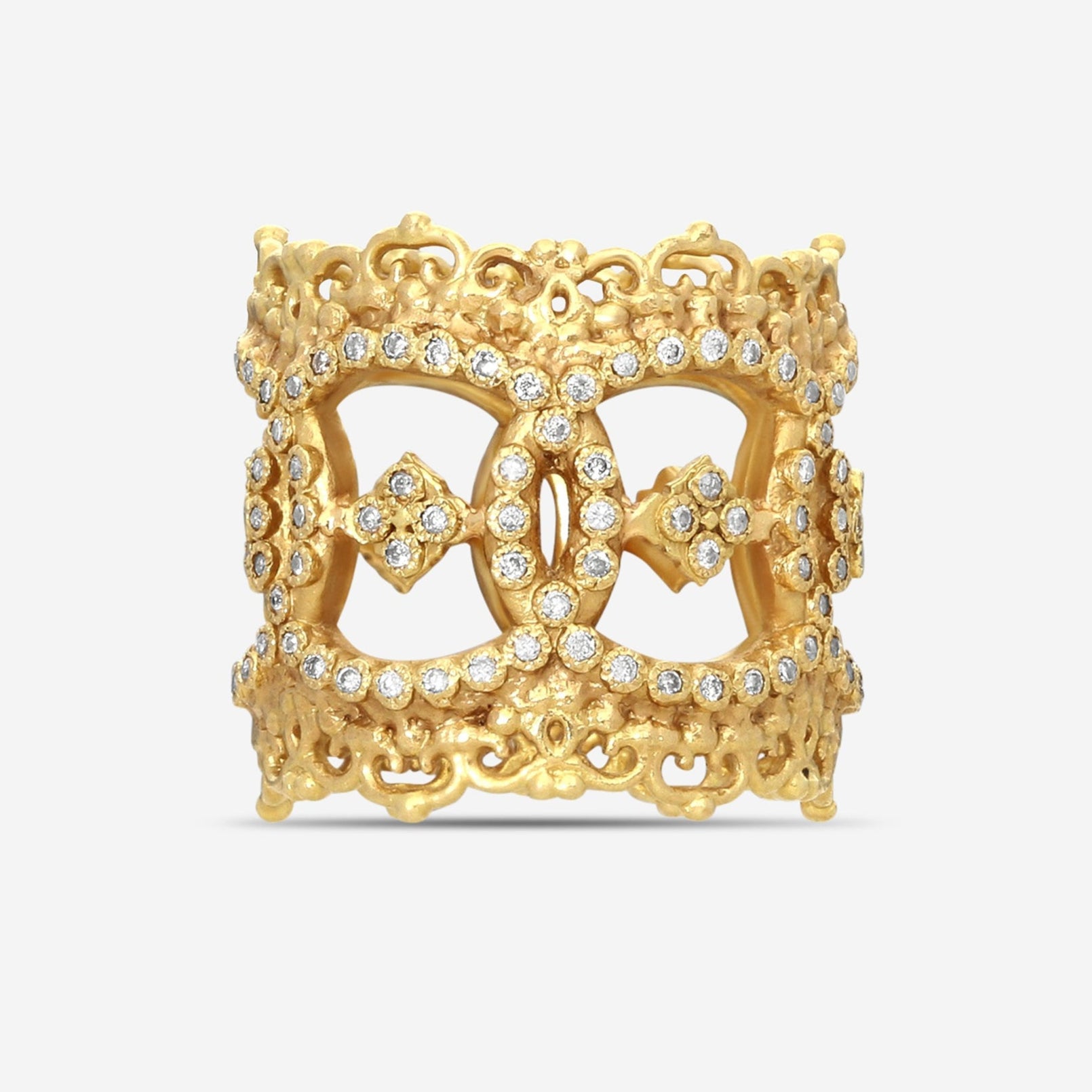 Armenta Sueno 18K Yellow Gold Diamond Band Ring Sz. 6.5 05791 — view 3