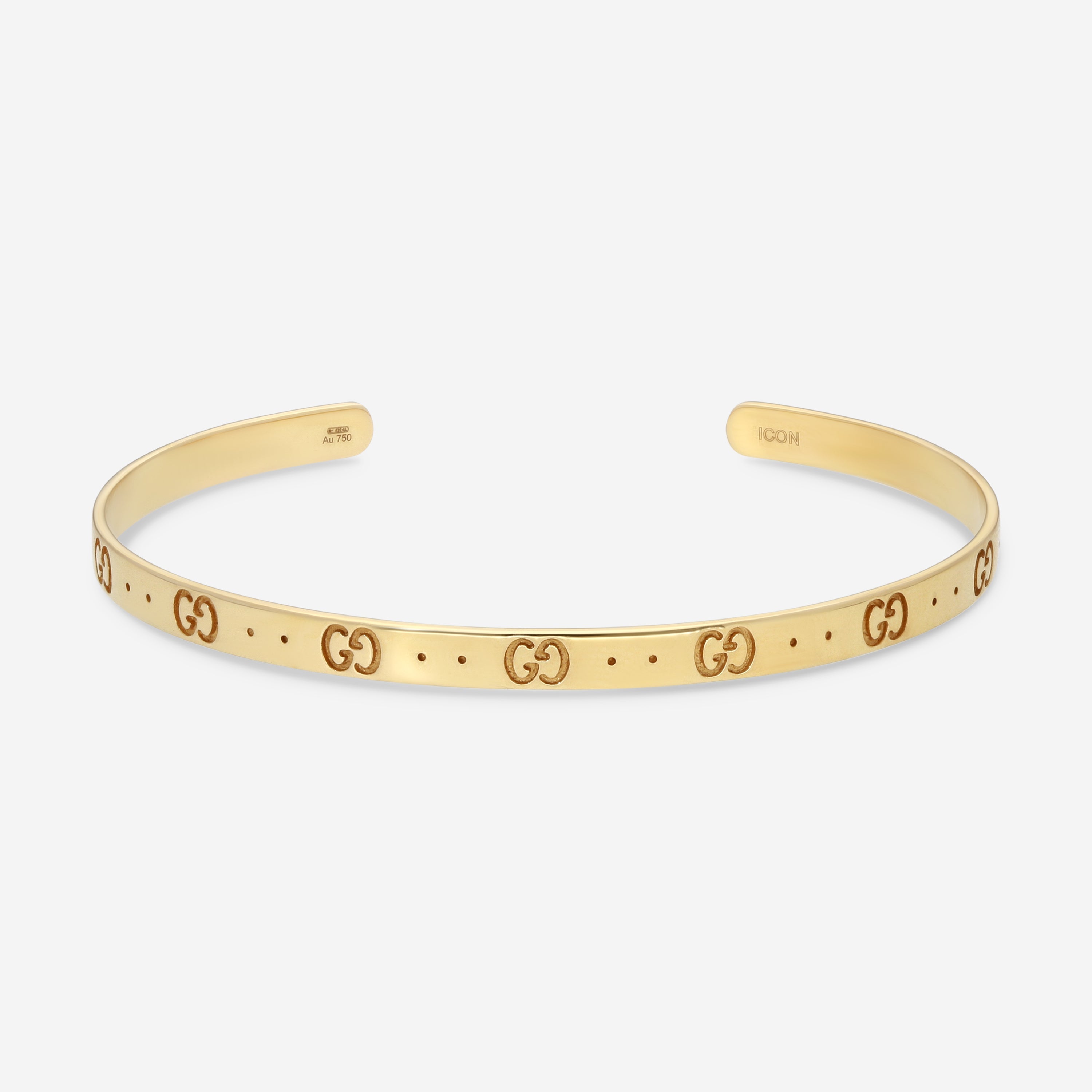Gucci Icon 18K Yellow Gold Thin Bangle Bracelet YBA434524001017