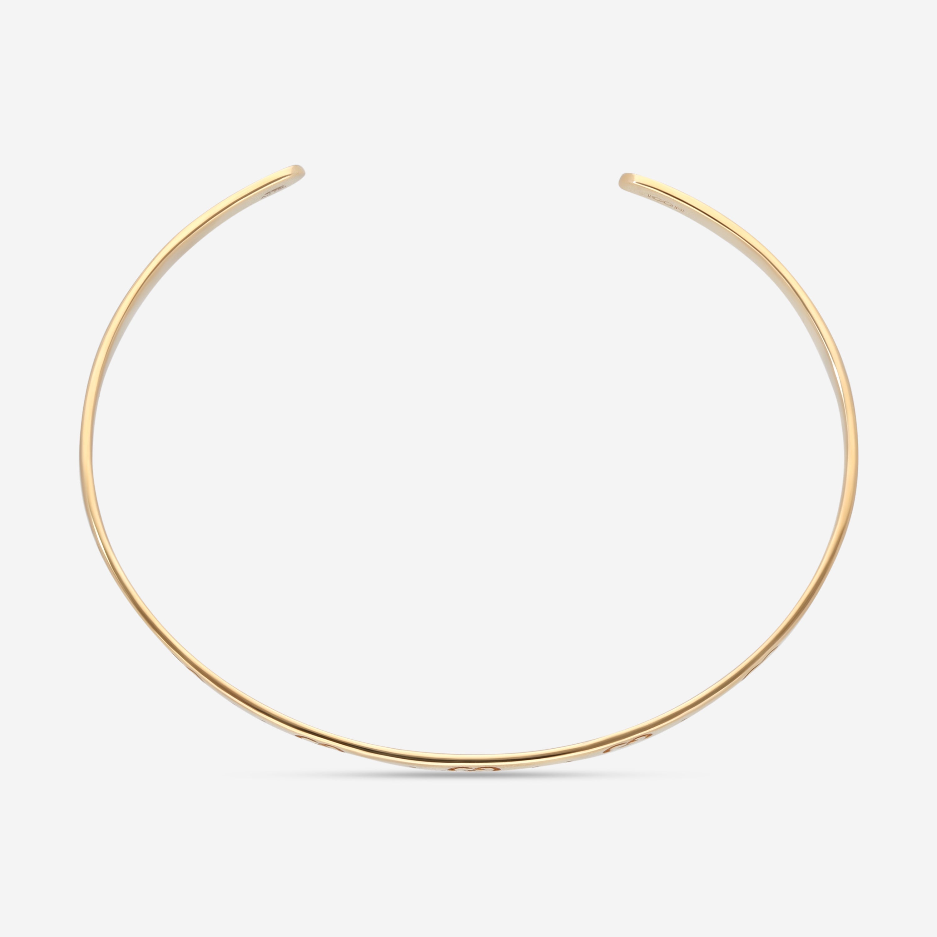 Gucci Icon 18K Yellow Gold Thin Bangle Bracelet YBA434524001017 — view 2