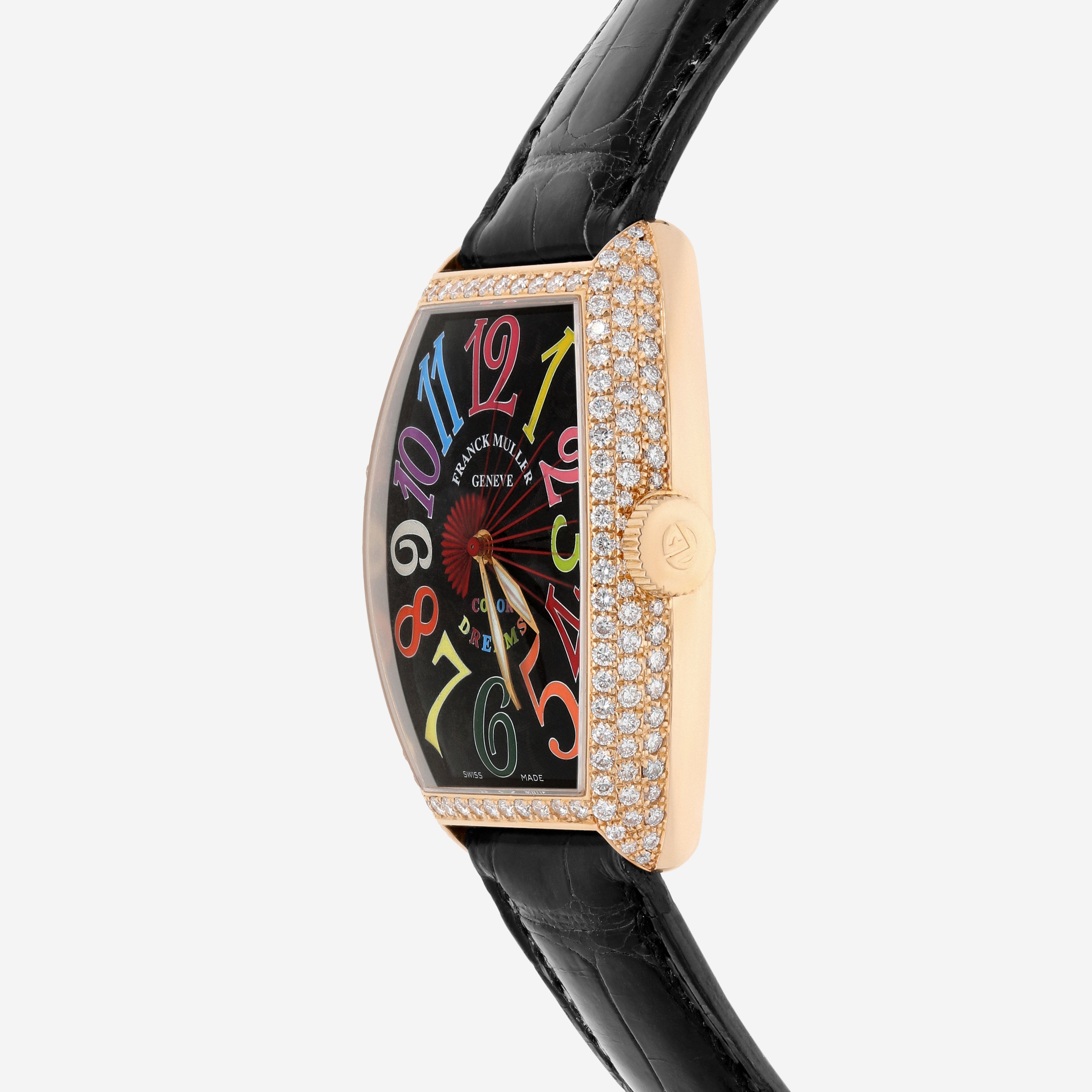 Franck Muller Cintrée Curvex Color Dreams 18K Rose Gold Diamond Automatic Unisex Watch 5850SCCOLDRMD — view 2