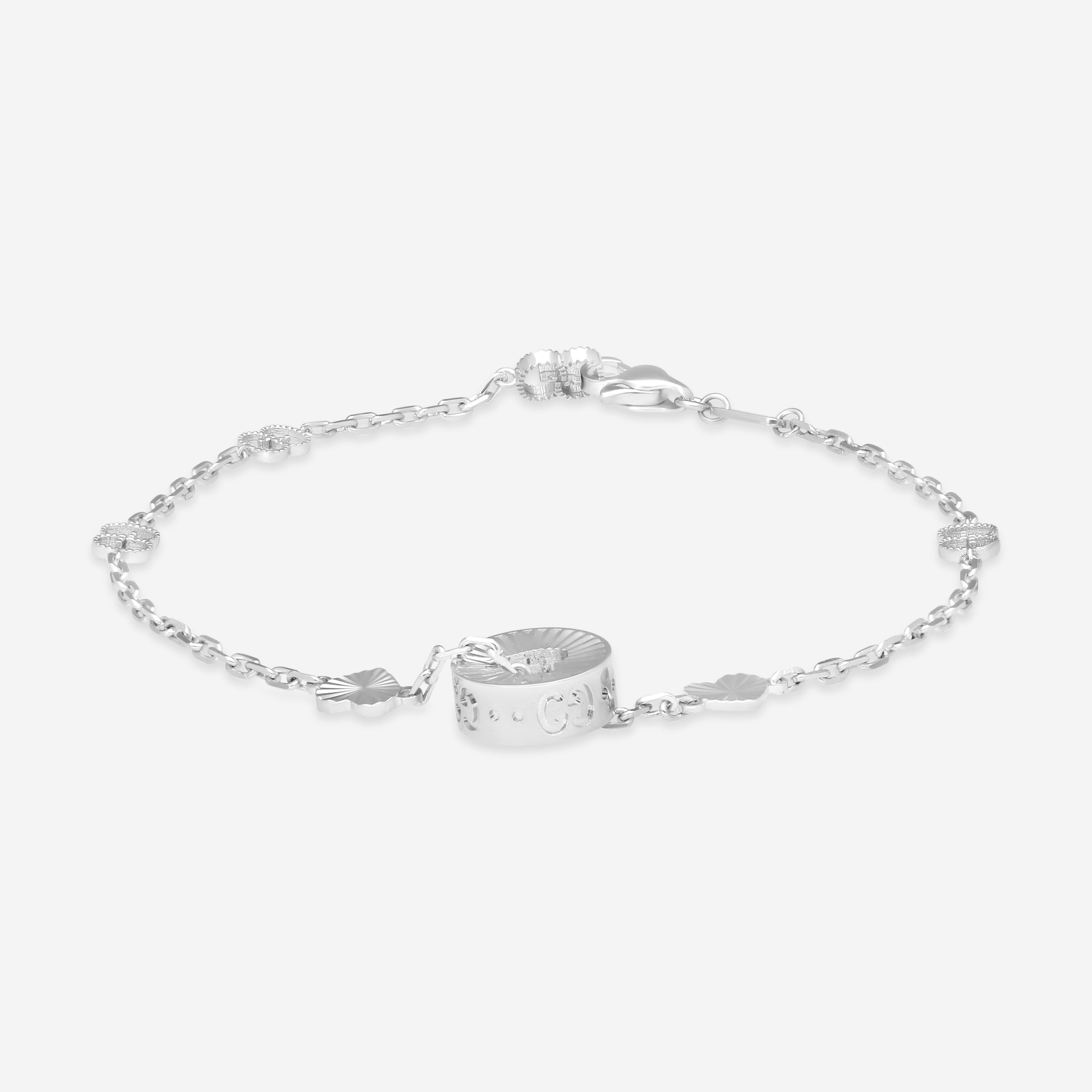 Gucci Icon Heart 18K White Gold Bracelet YBA729383002016 — view 2