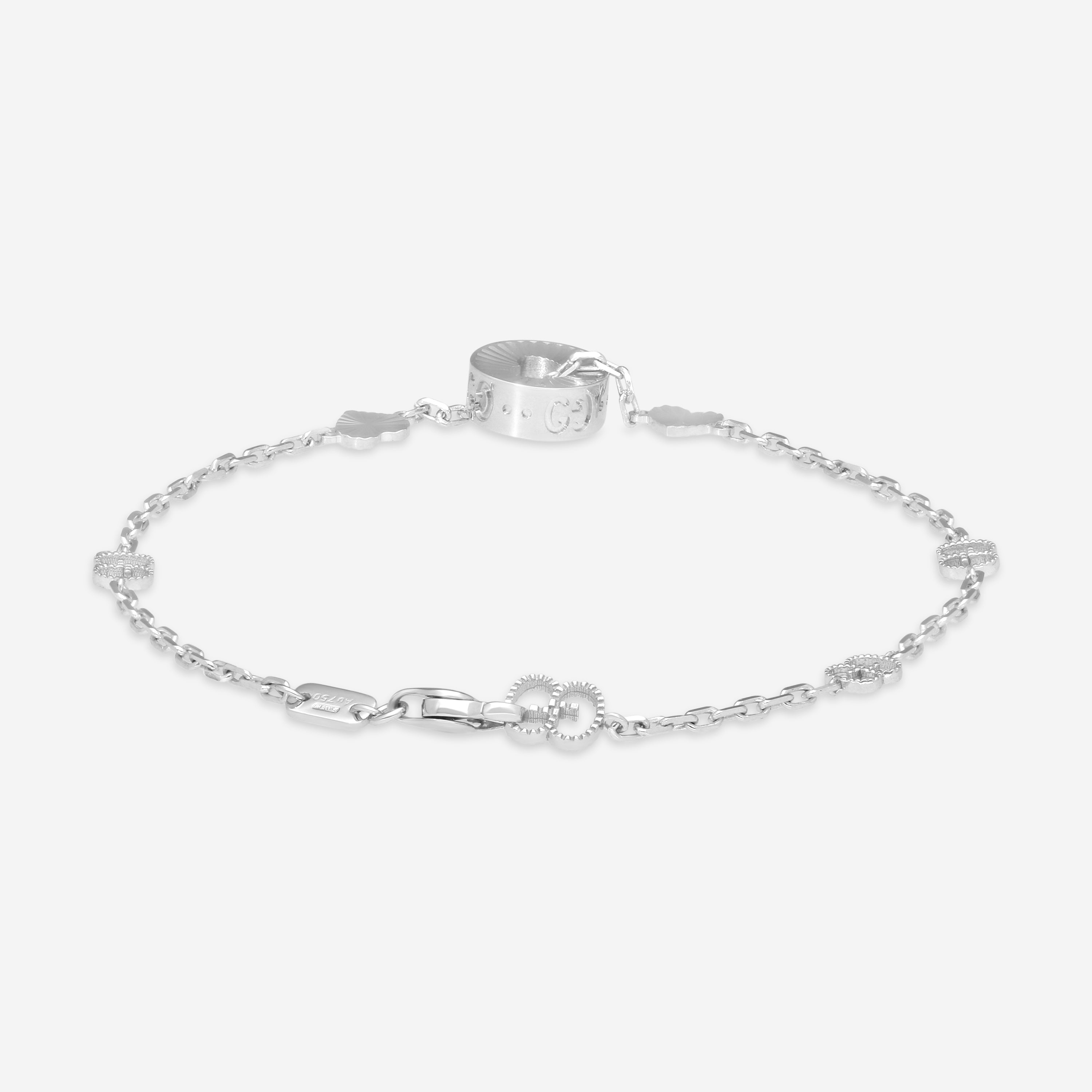 Gucci Icon Heart 18K White Gold Bracelet YBA729383002016 — view 3