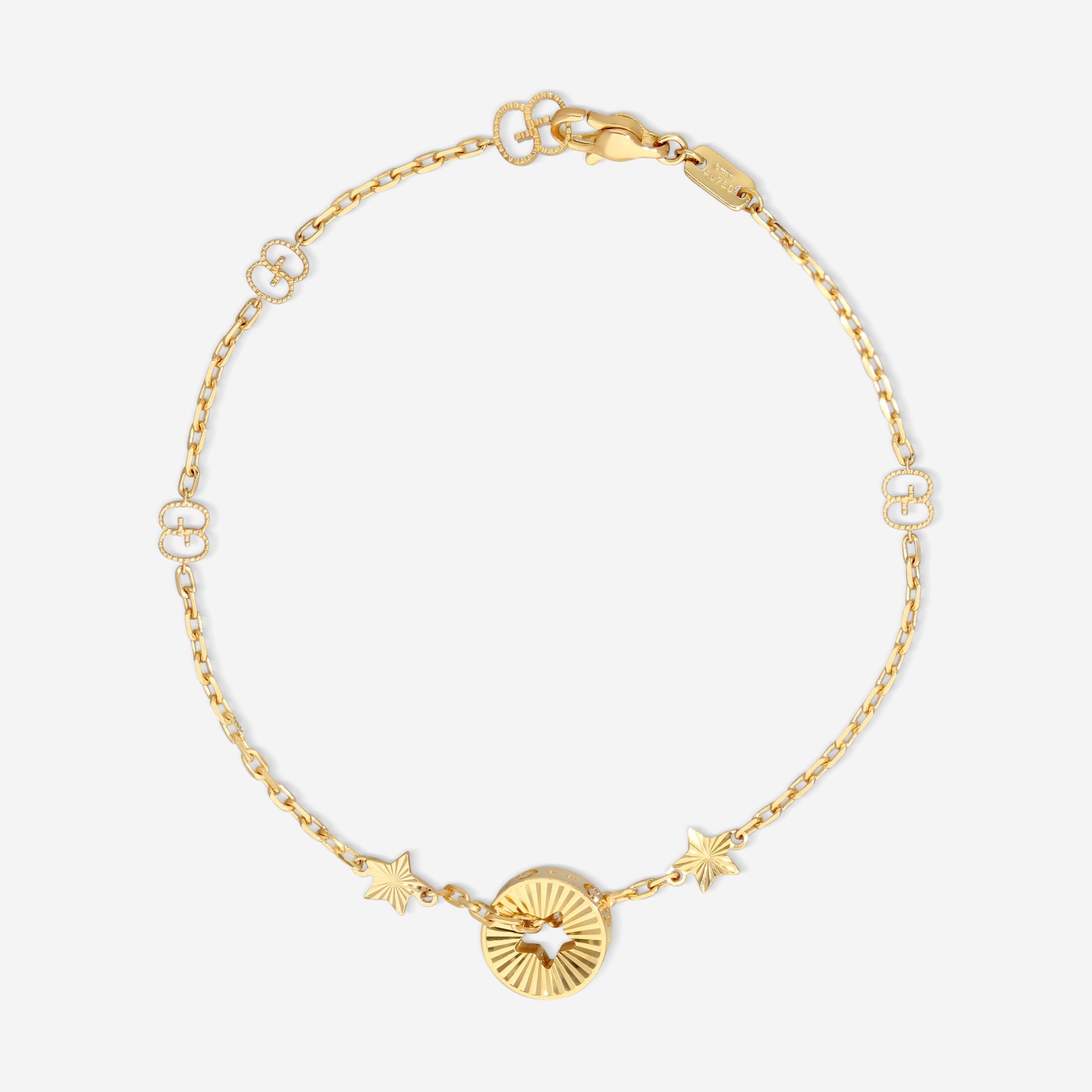 Gucci Icon Star 18K Yellow Gold Bracelet YBA729370001016