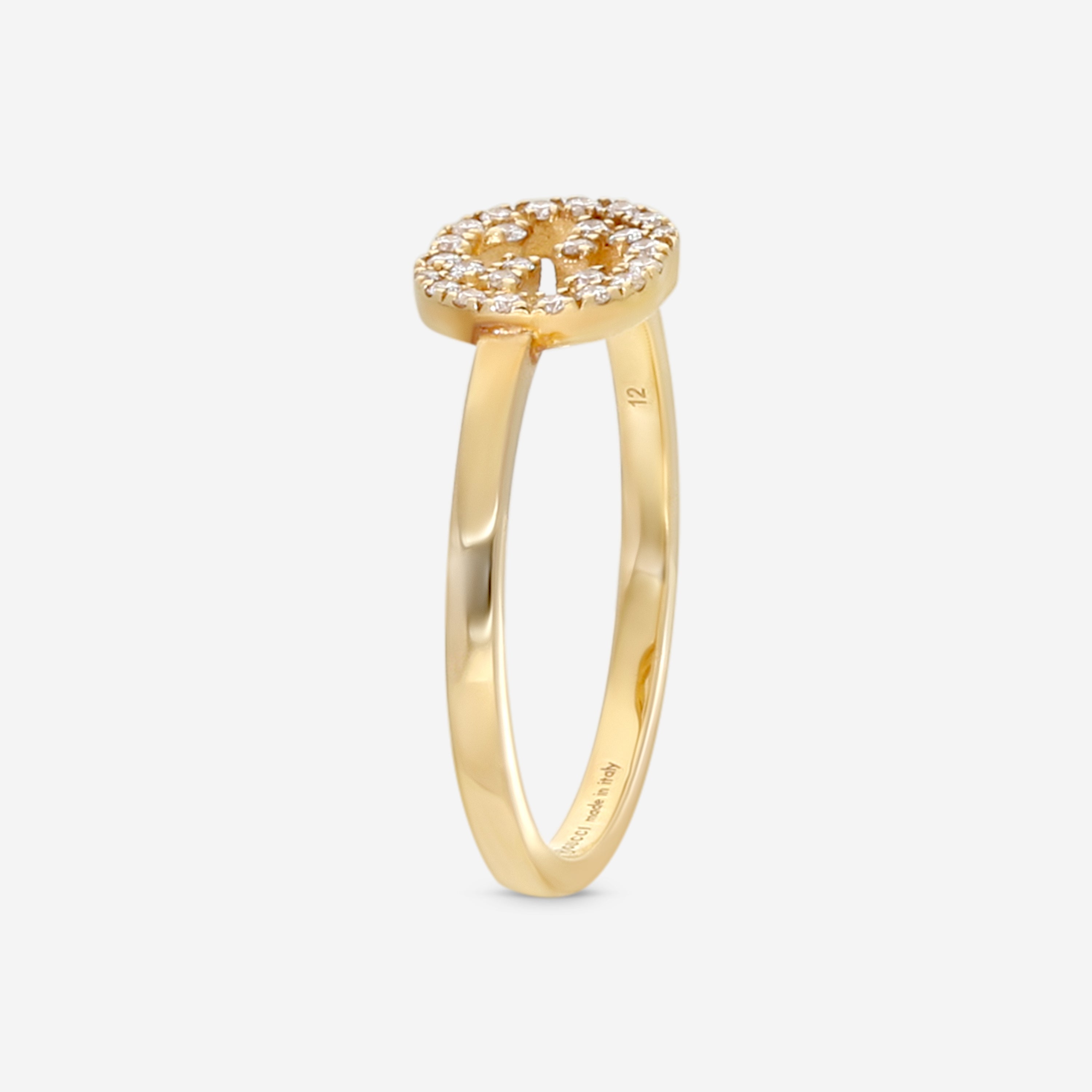 Gucci 18K Yellow Gold Diamond Ring YBC729412002012 — view 2