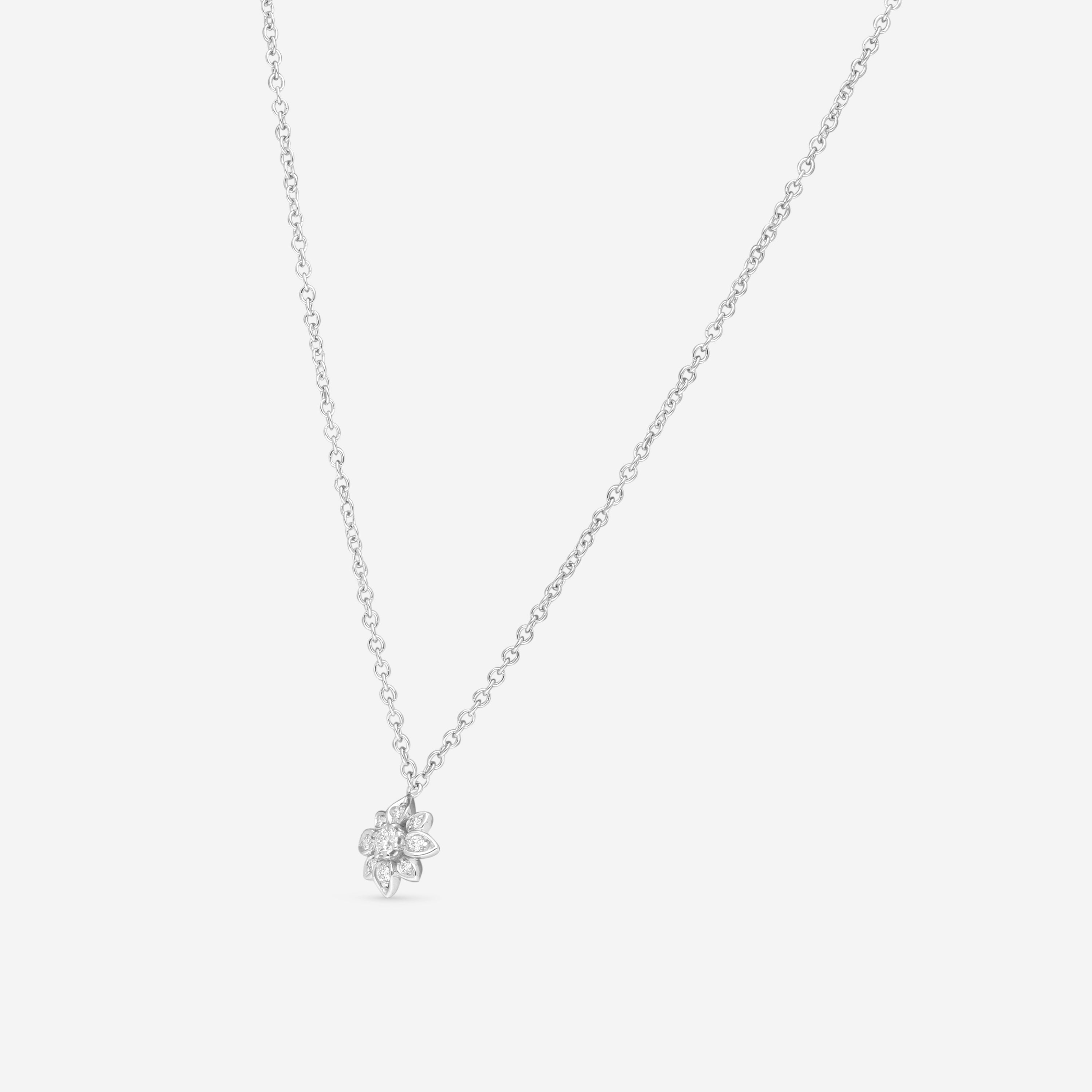 Gucci Flora 18K White Gold Diamond Pendant Necklace YBB79620700100U — view 2