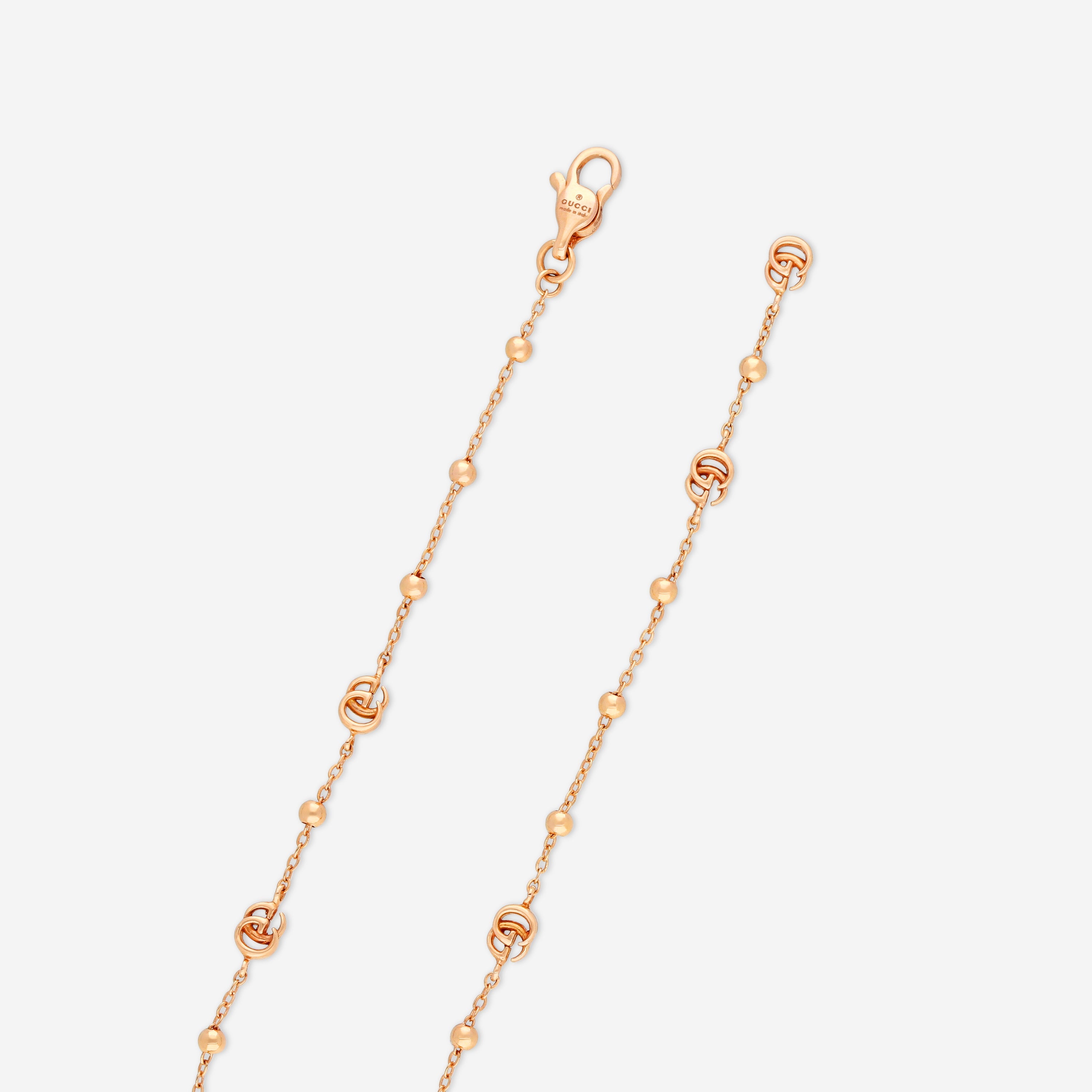Gucci Flora 18K Rose Gold Diamond Chain Bracelet YBA702389001017 — view 4
