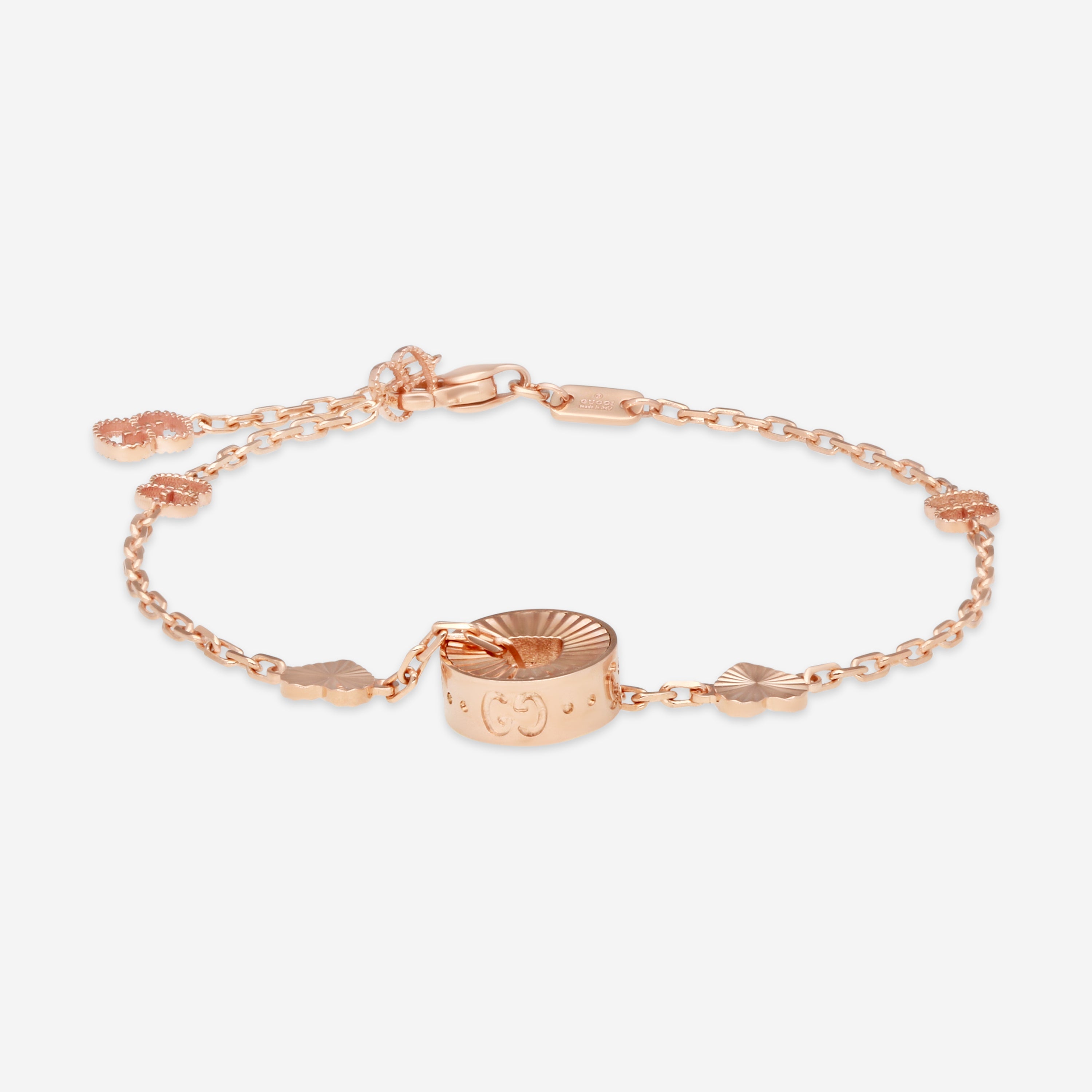 Gucci Icon Heart 18K Rose Gold Chain Bracelet YBA729383001016 — view 2