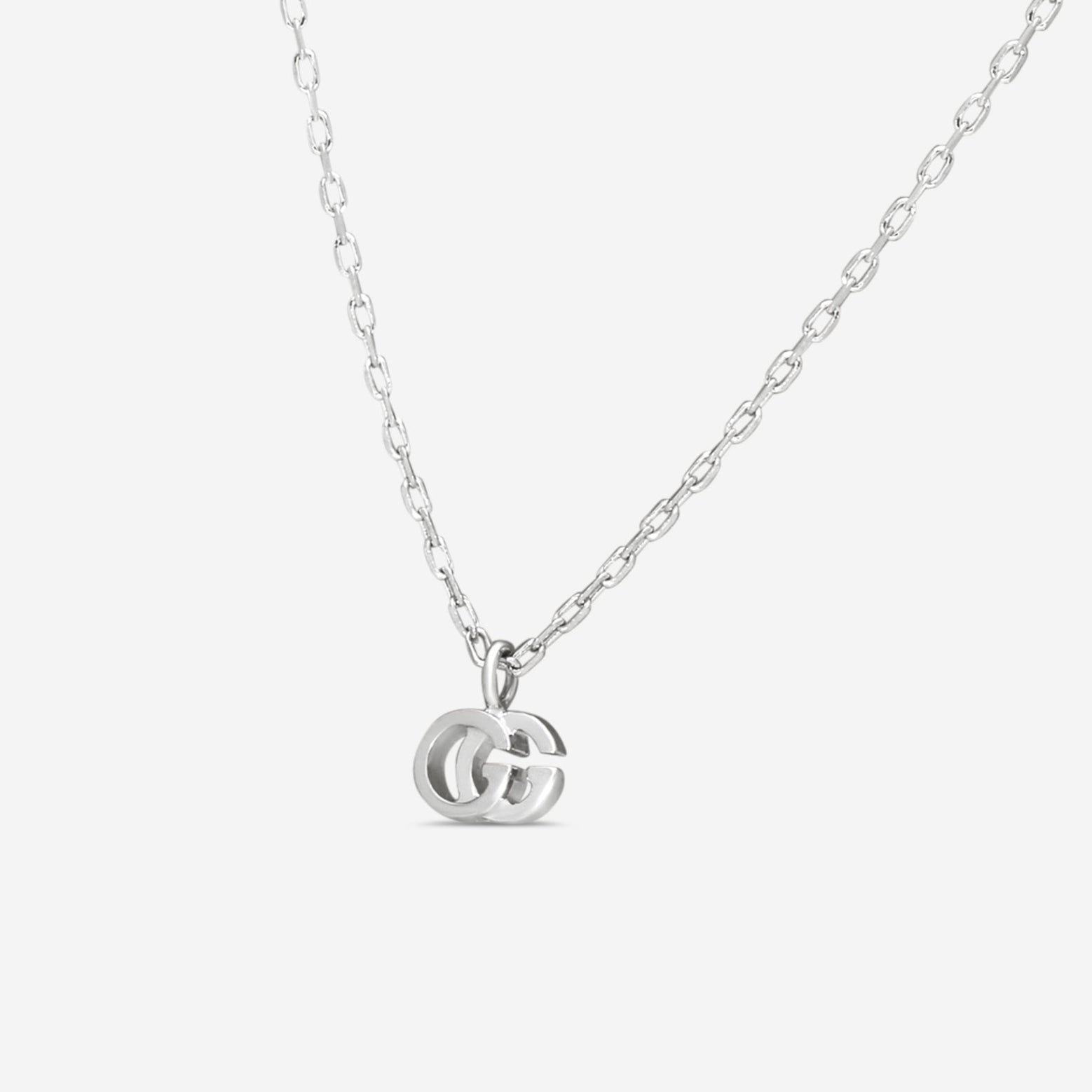 Gucci GG Running 18K White Gold Pendant Necklace YBB48163800200U — view 2