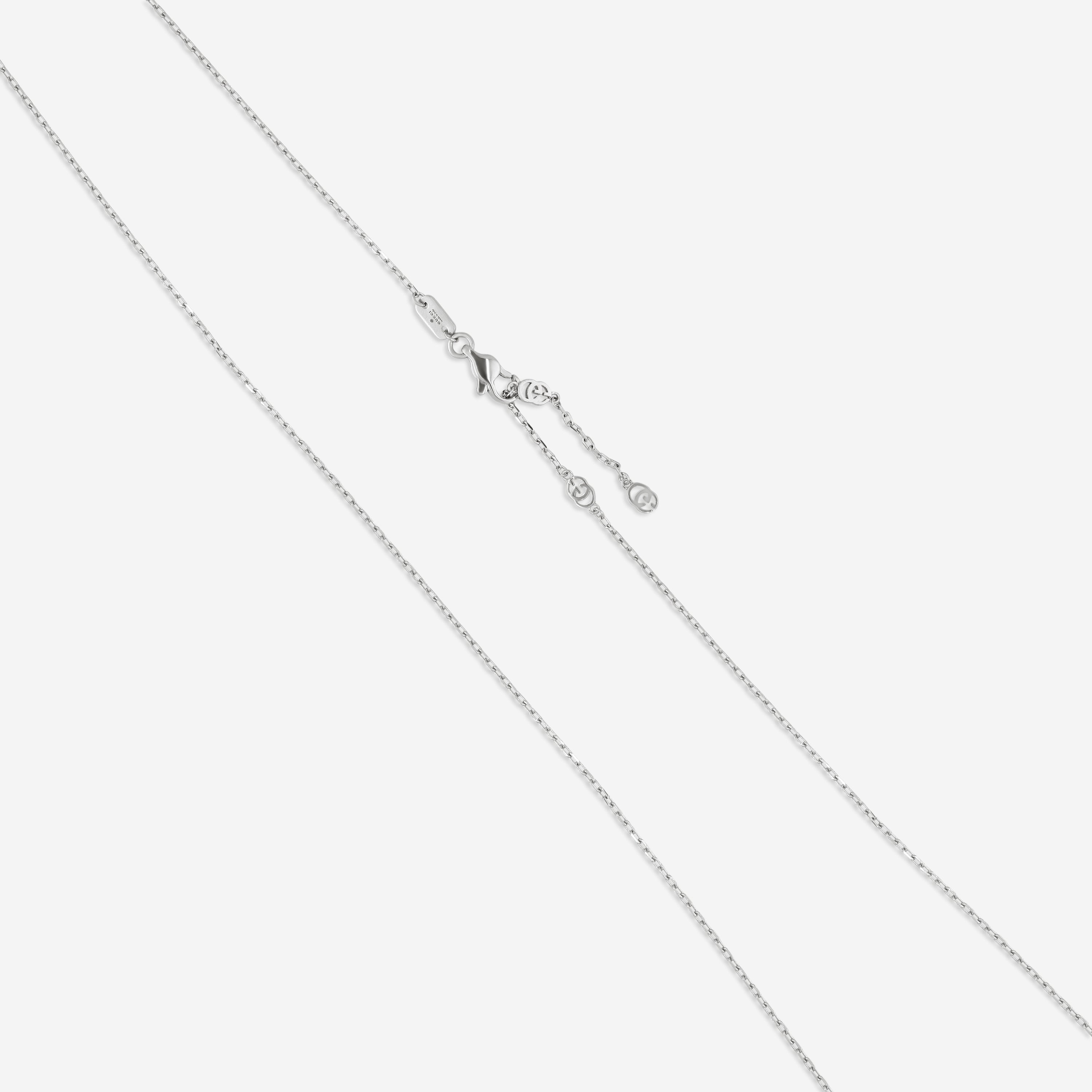 Gucci GG Running 18K White Gold Pendant Necklace YBB48163800200U — view 3