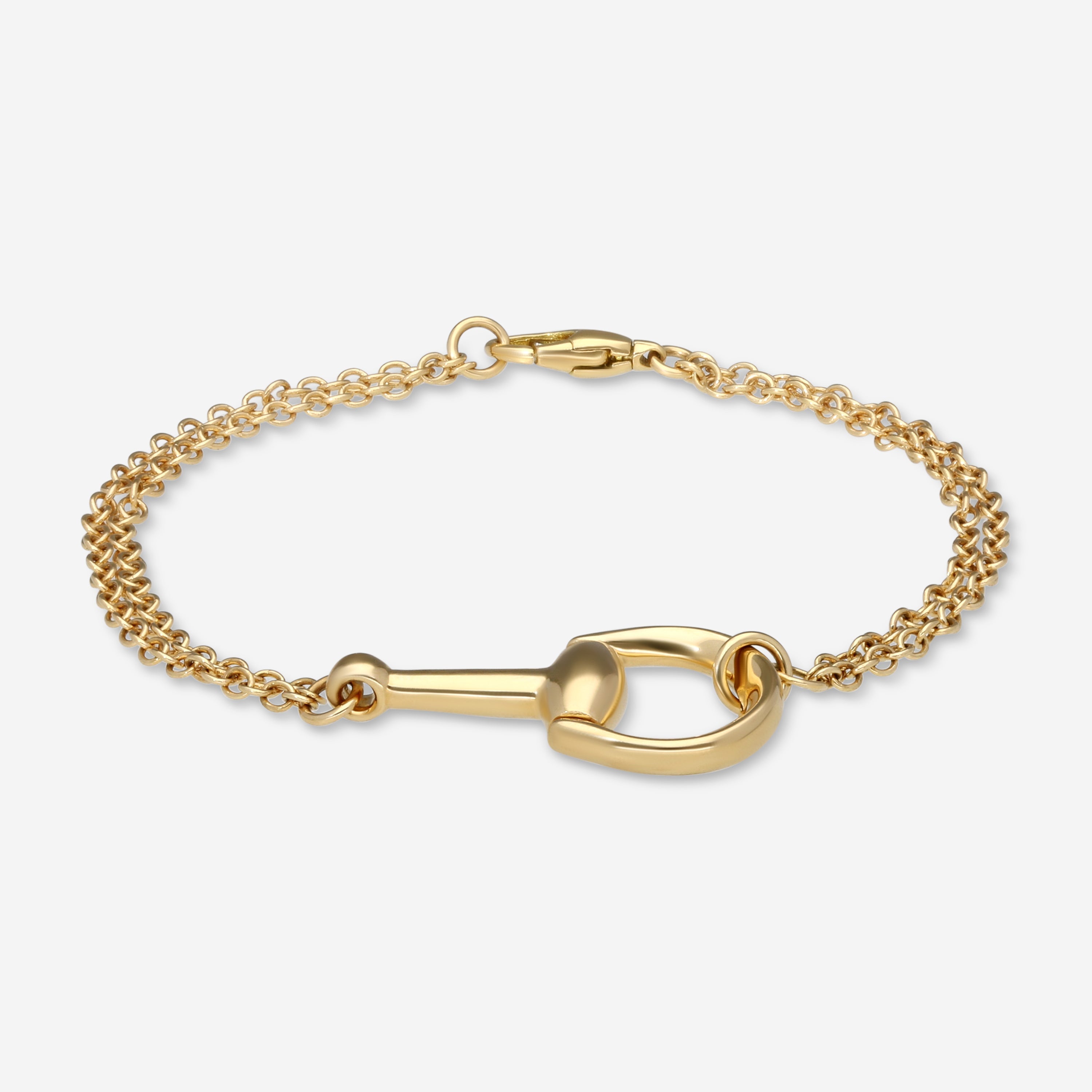 Gucci Horsebit 18K Yellow Gold Chain Bracelet YBA795812001016 — view 2