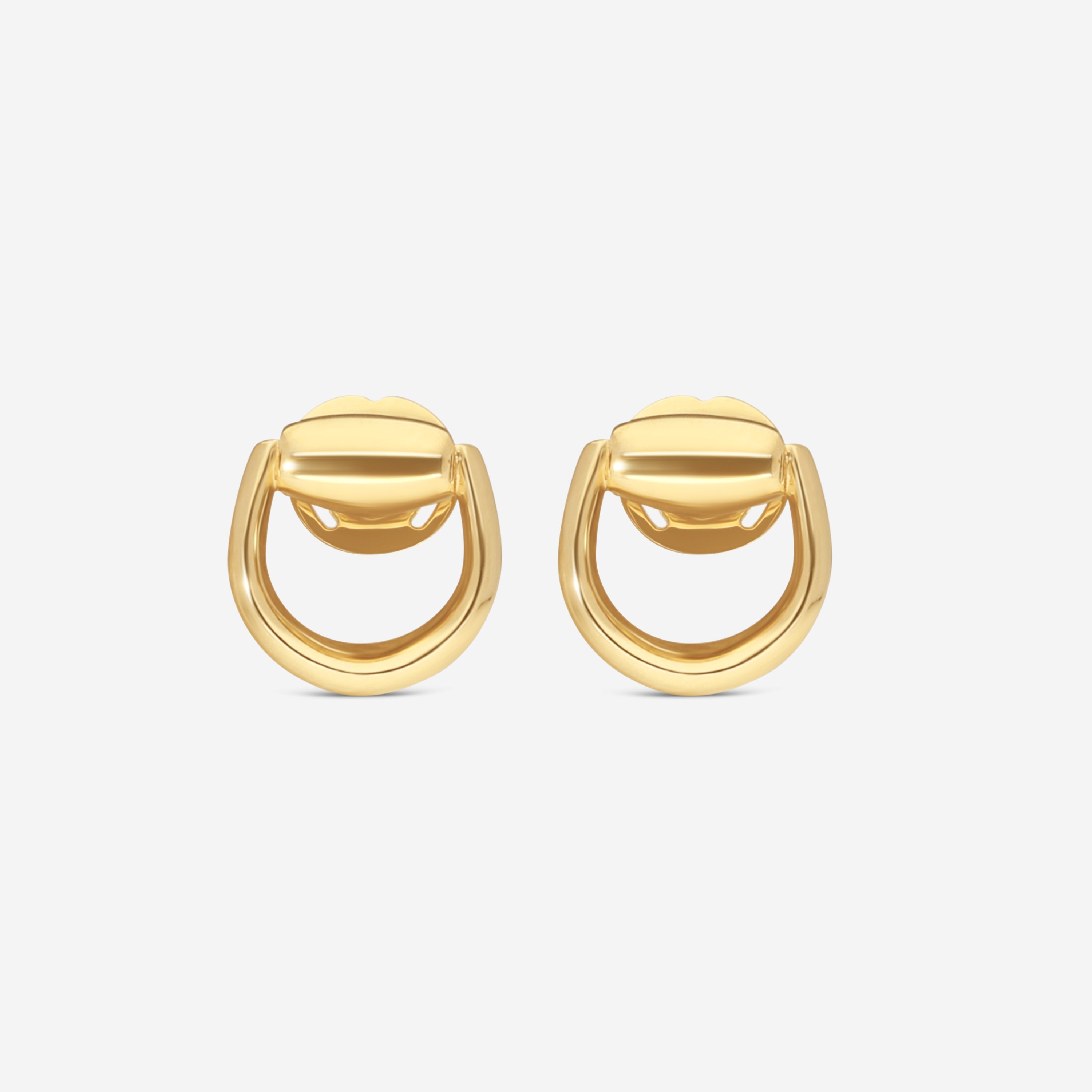 Gucci Horsebit 18K Yellow Gold Stud Earrings YBD80009800100U
