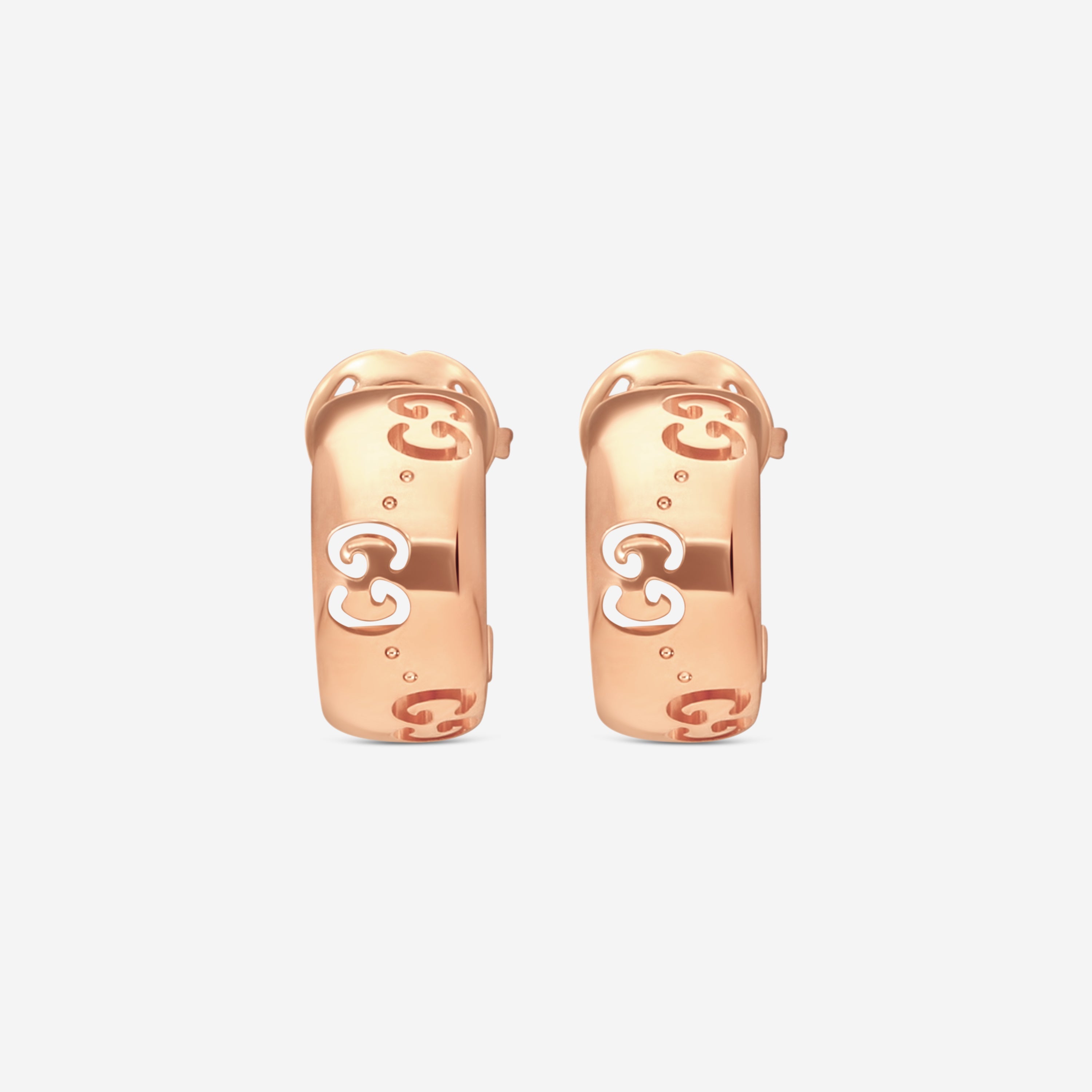 Gucci Icon 18K Rose Gold Hoop Earrings YBD80436100200U