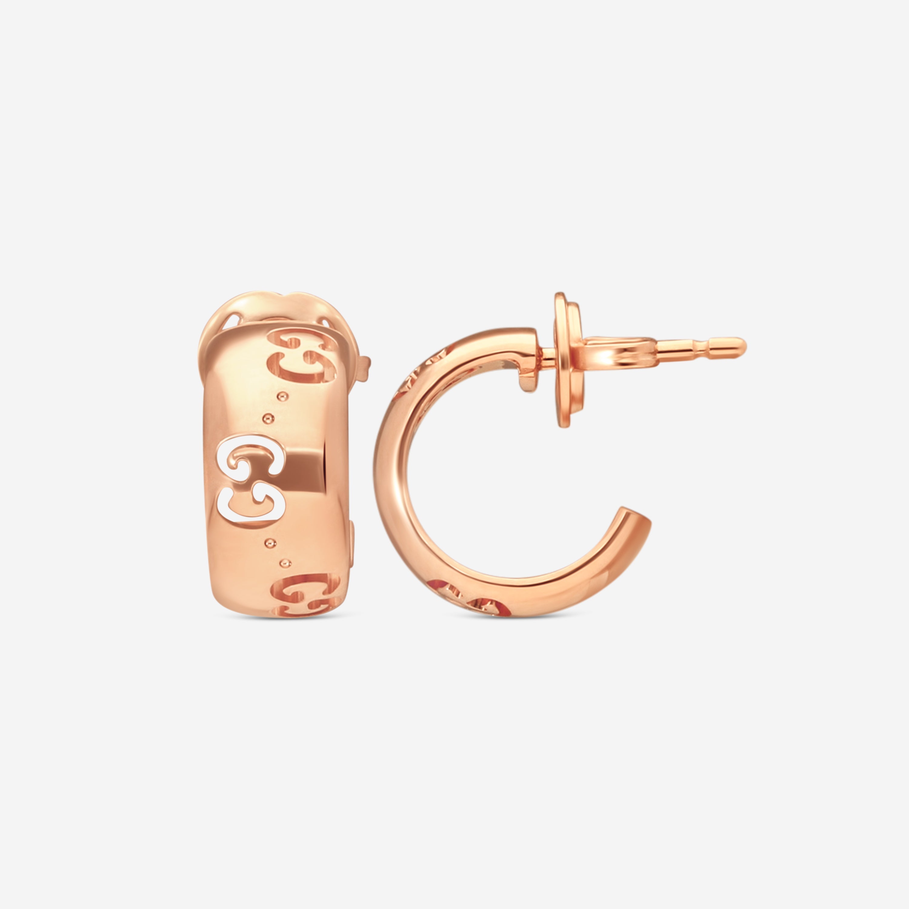 Gucci Icon 18K Rose Gold Hoop Earrings YBD80436100200U — view 3
