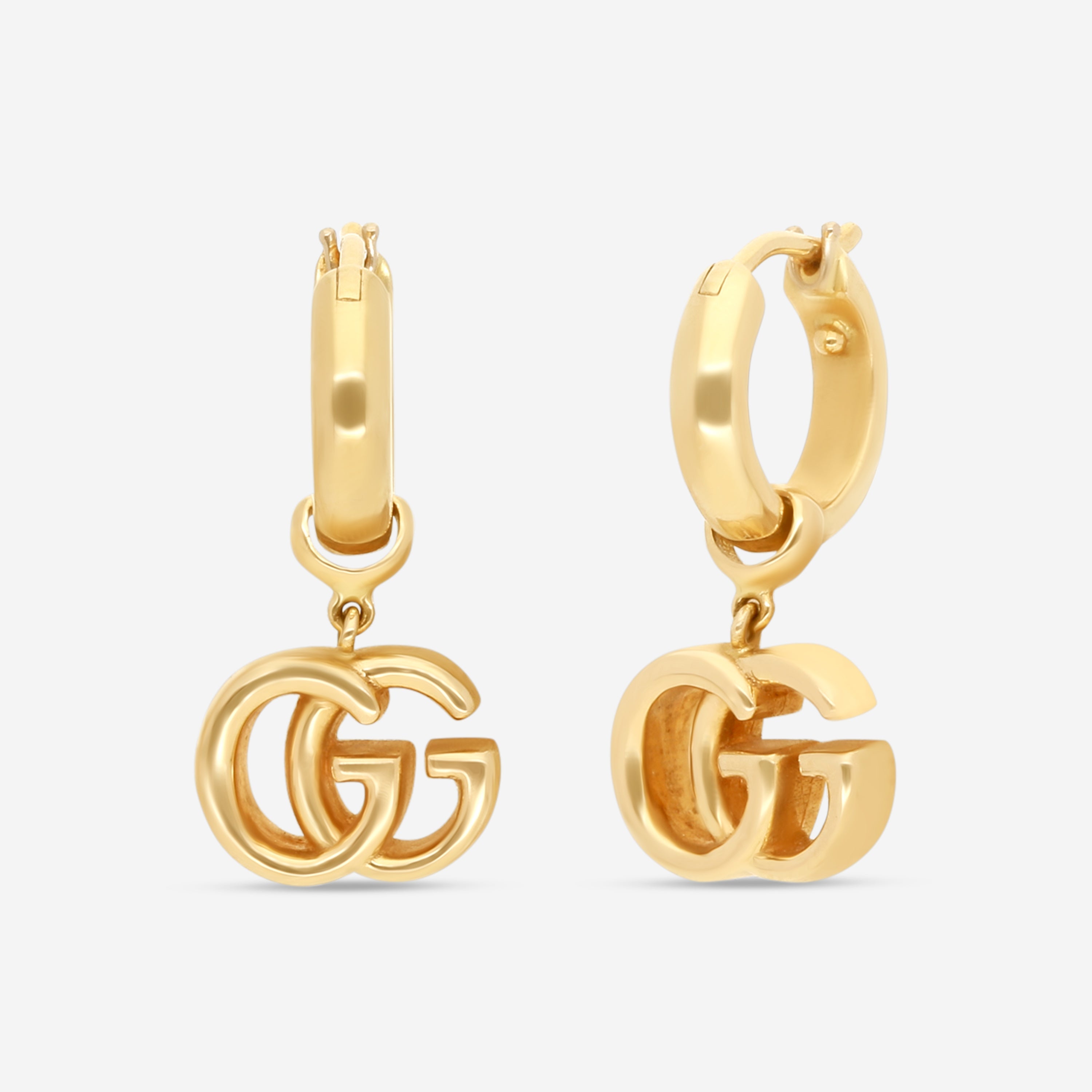 Gucci GG Running 18K Yellow Gold Drop Earrings YBD58201700100U — view 2