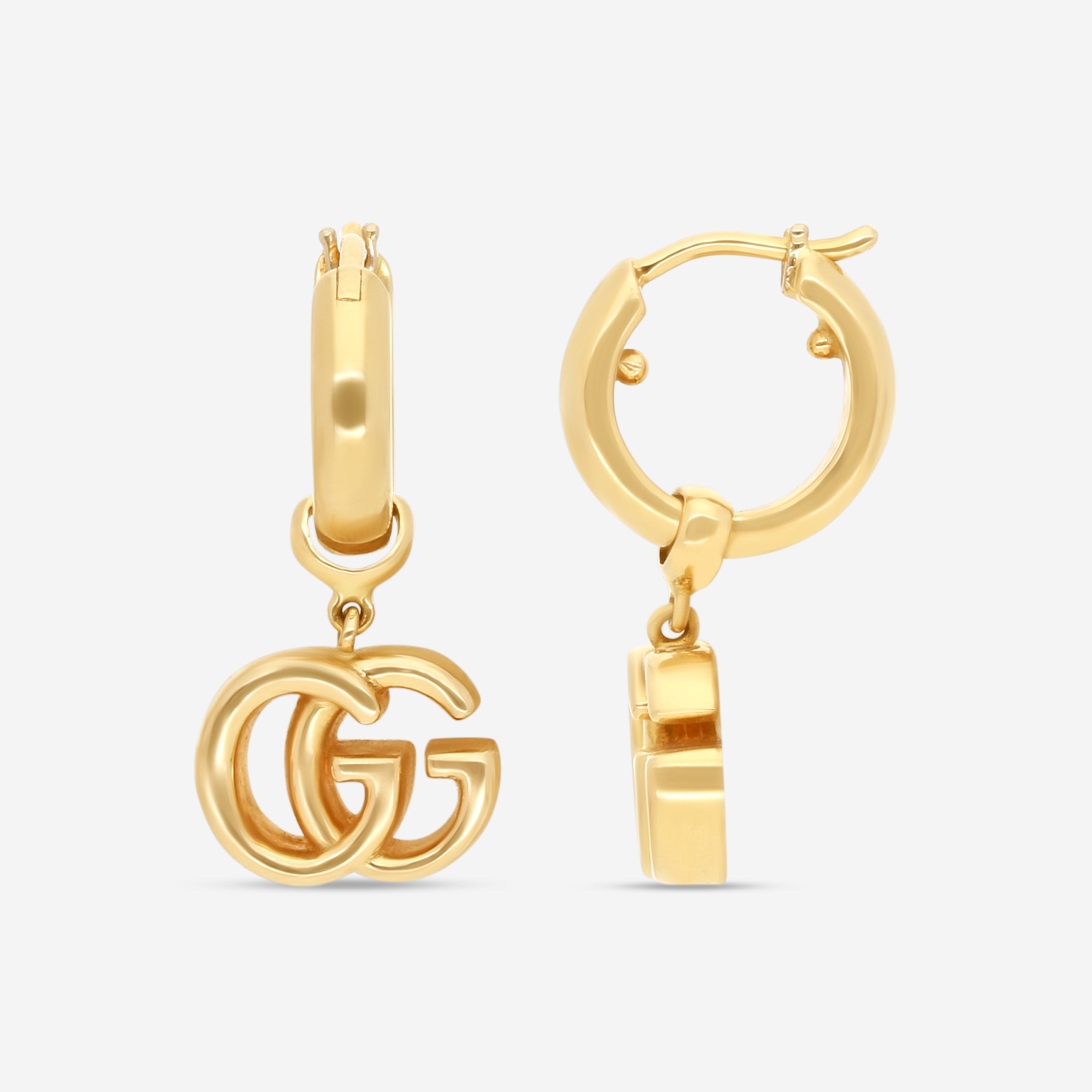 Gucci GG Running 18K Yellow Gold Drop Earrings YBD58201700100U — view 3
