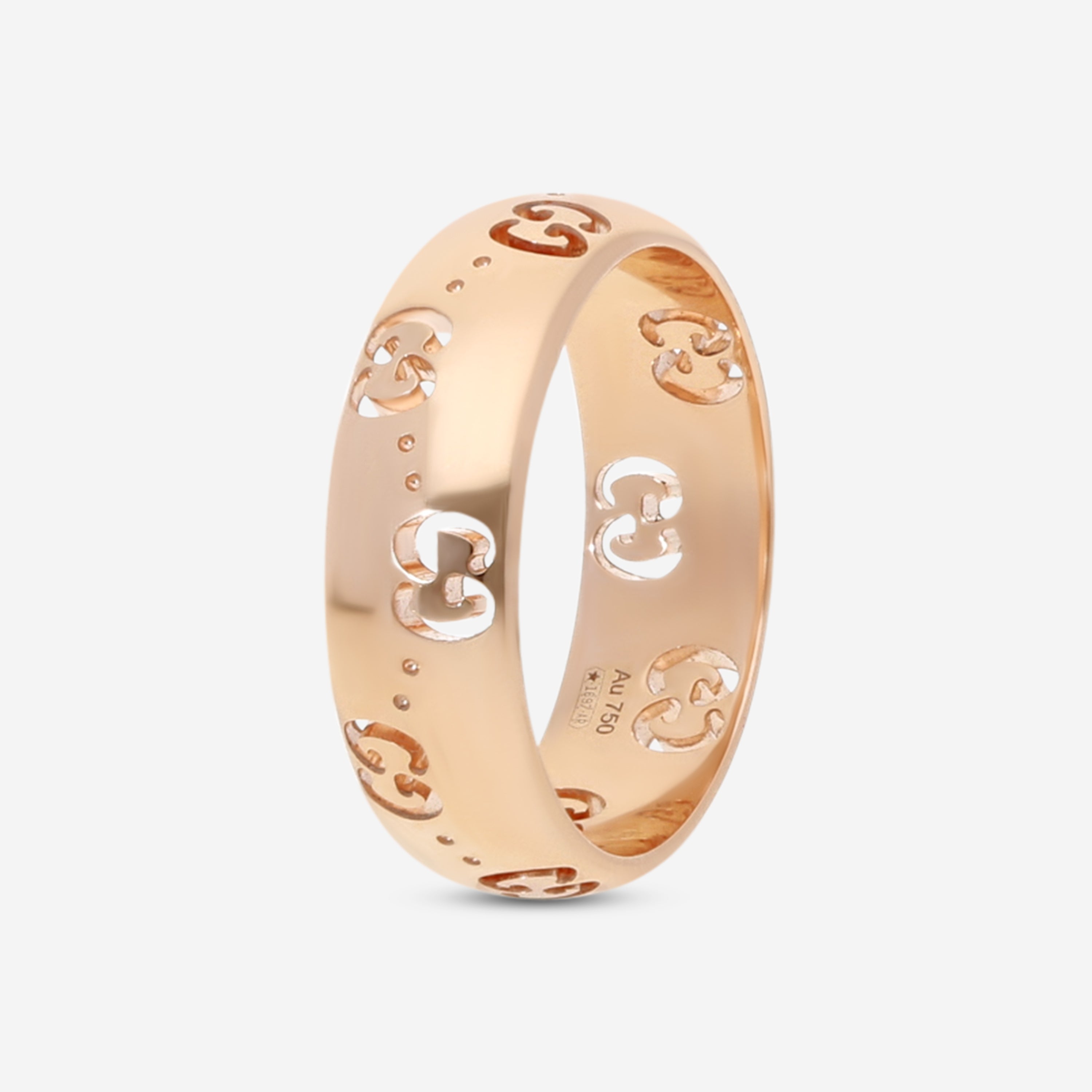 Gucci Icon 18K Rose Gold Band Ring Sz. 6.5 YBC804335002013 — view 2