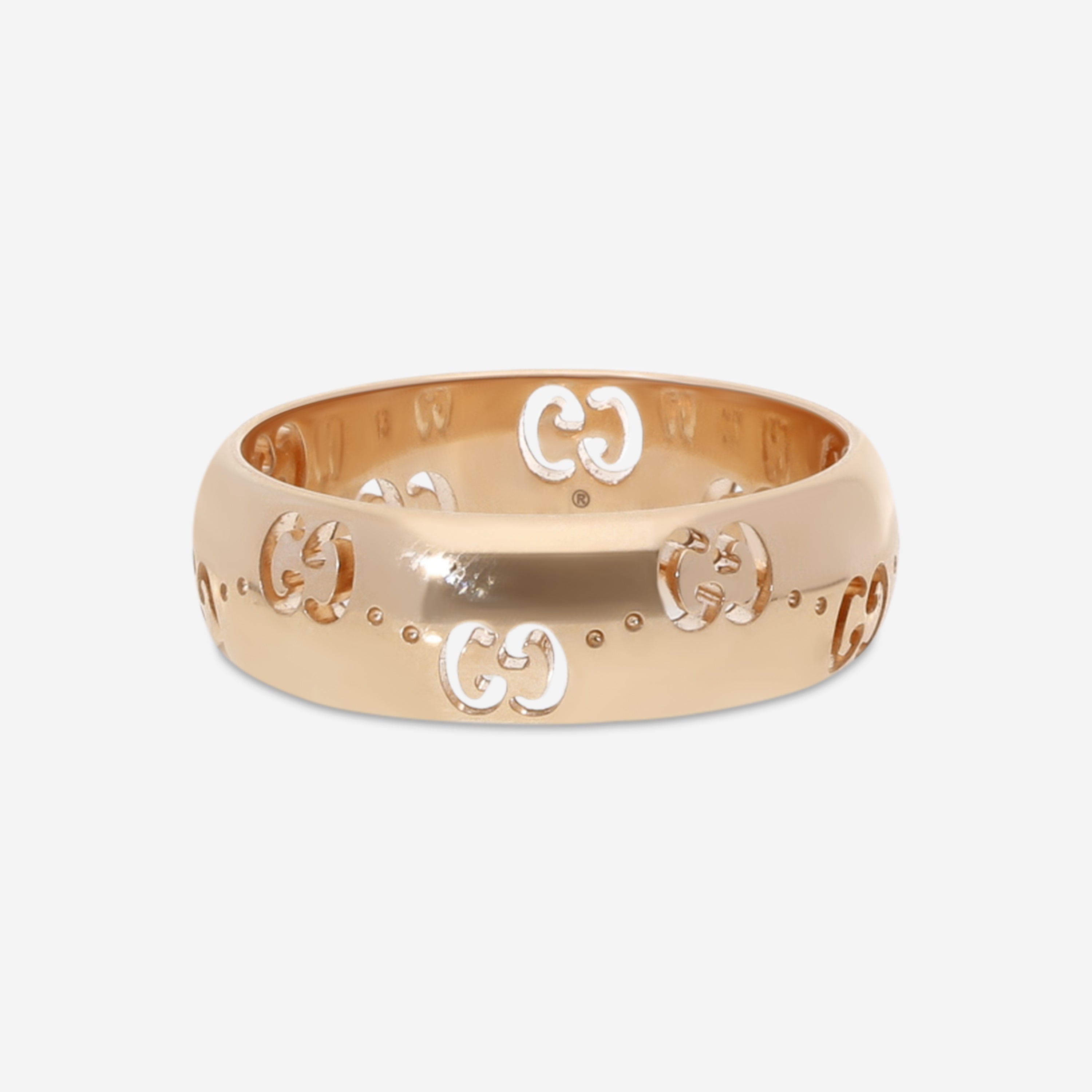 Gucci Icon 18K Rose Gold Band Ring Sz. 6.5 YBC804335002013 — view 3