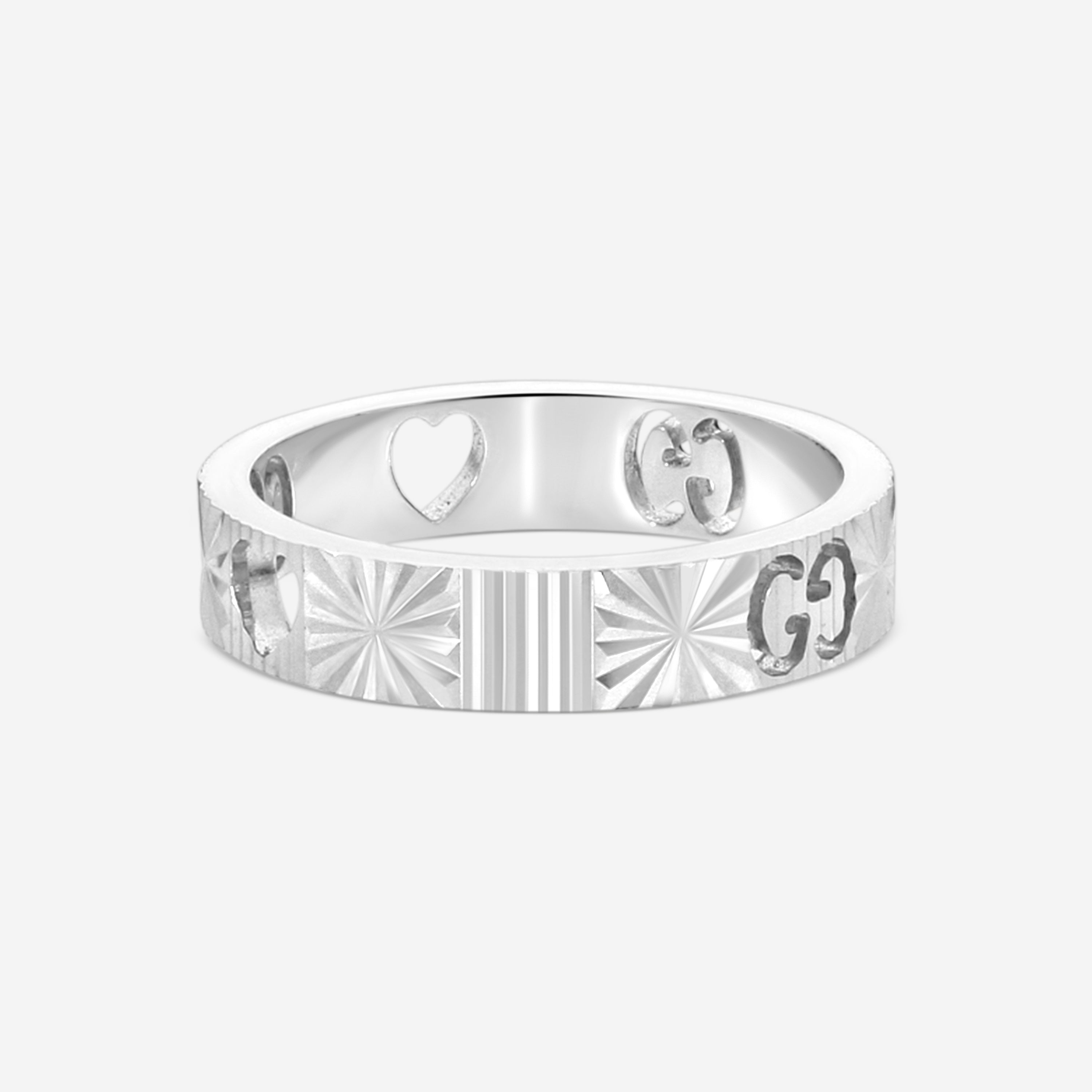 Gucci Icon 18K White Gold Band Ring YBC729458001011 — view 3