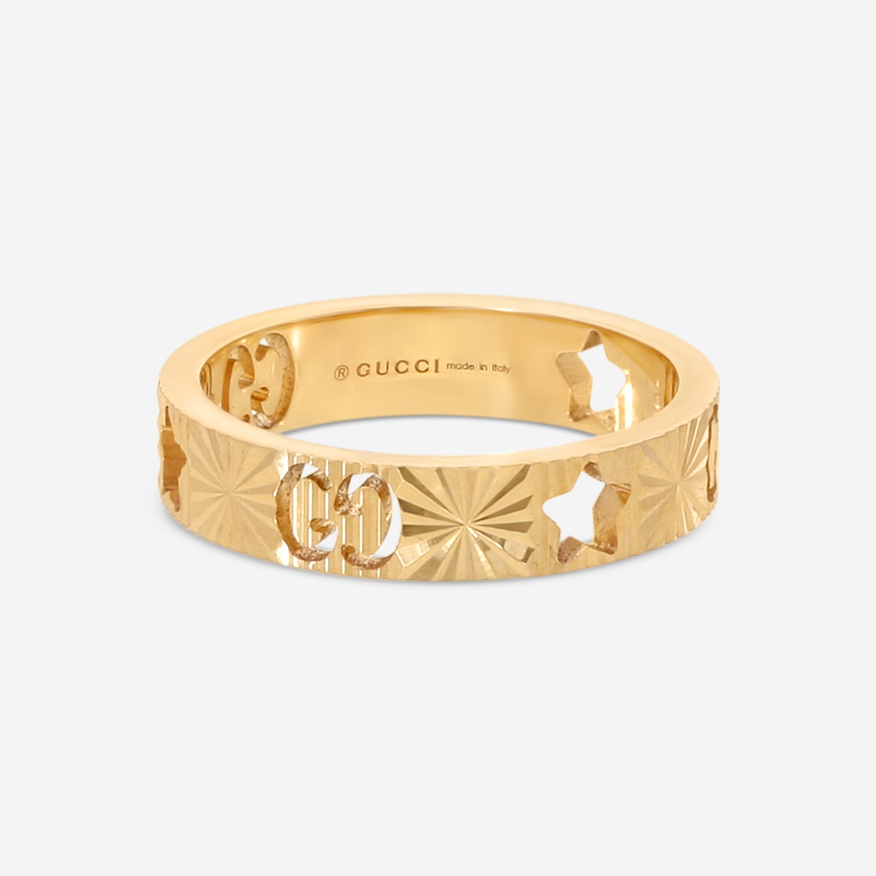 Gucci Icon 18K Yellow Gold Band Ring YBC727729001009